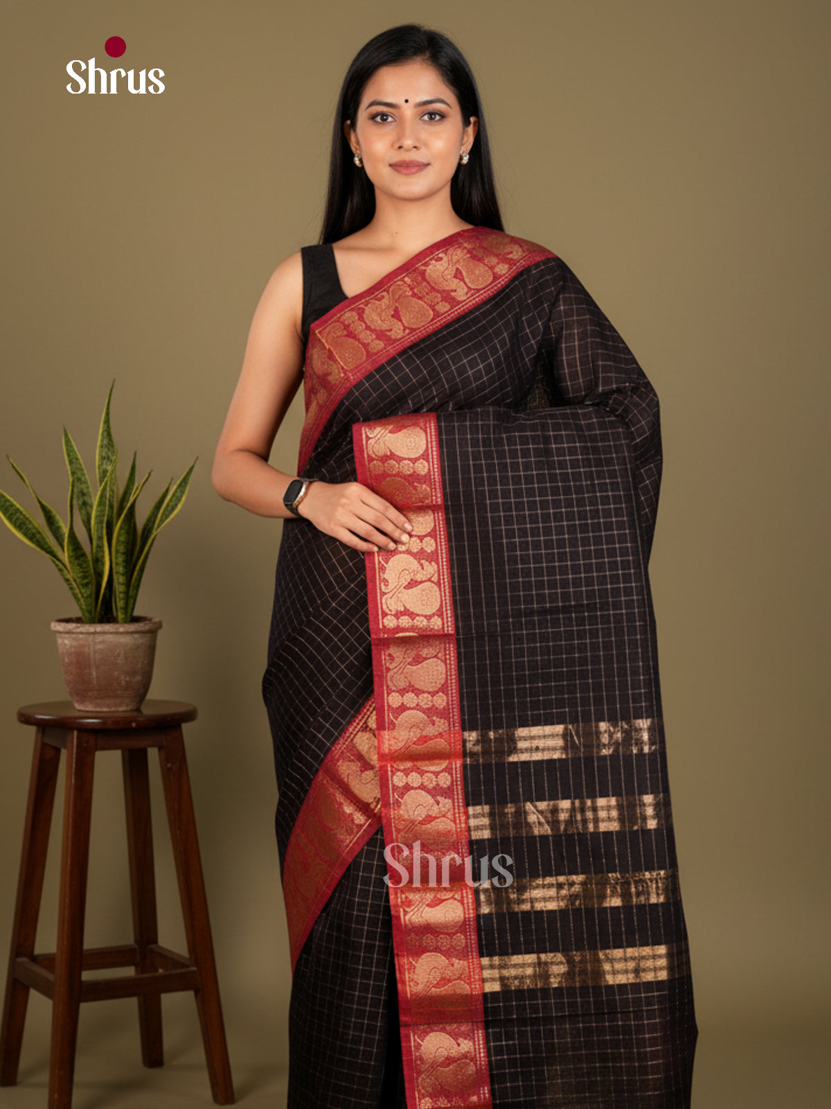 EBS26015 - Sungudi Cotton Saree - Shop on Shrus.com