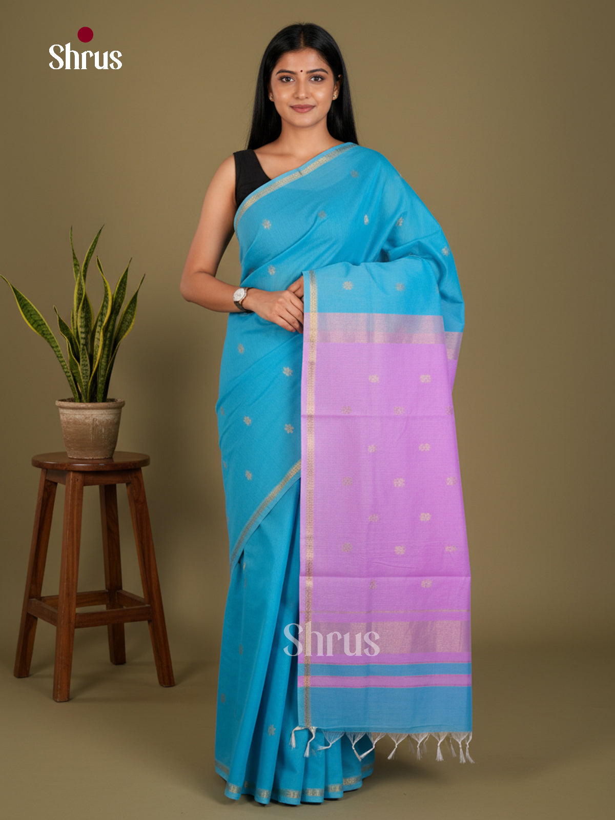EBS26079 - Semi Maheshwari Saree - Shop on Shrus.com