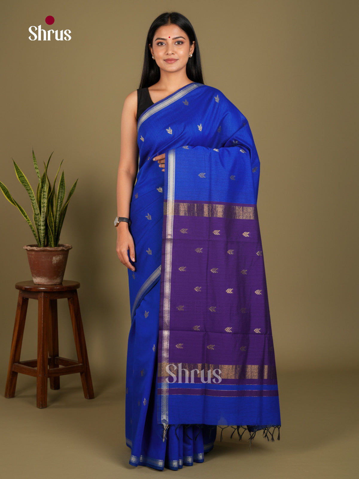 EBS26083 - Semi Maheshwari Saree - Shop on Shrus.com