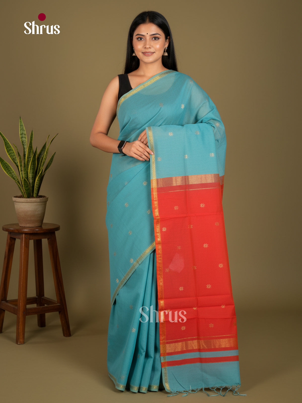 EBS26086 - Semi Maheshwari Saree - Shop on Shrus.com