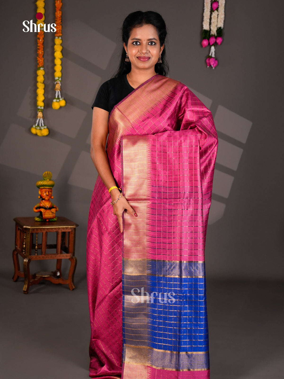 EBS26144 - Semi Rawsilk Saree - Shop on Shrus.com