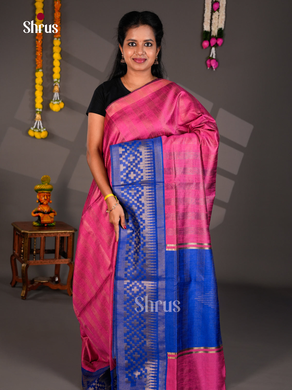 EBS26175 - Semi Rawsilk Saree - Shop on Shrus.com