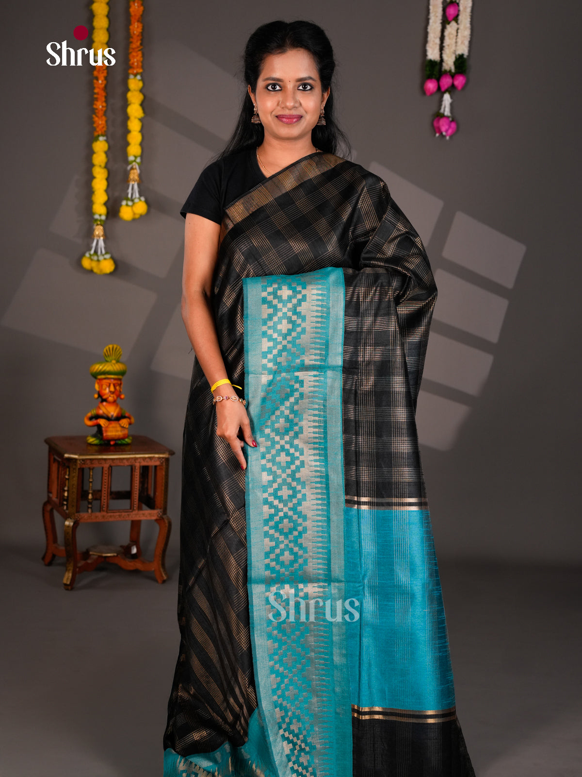 EBS26187 - Semi Rawsilk Saree - Shop on Shrus.com