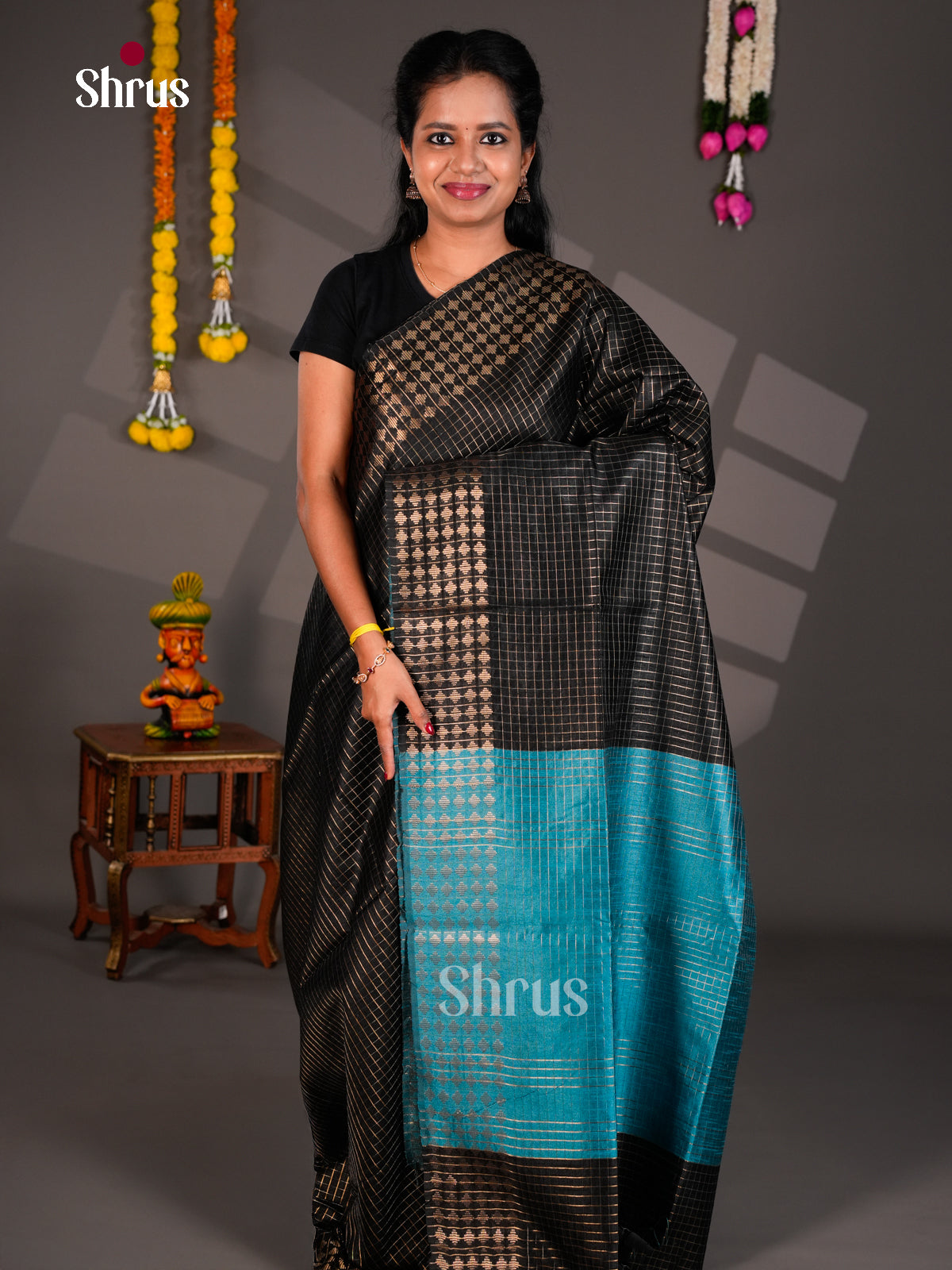 EBS26206 - Semi Rawsilk Saree - Shop on Shrus.com