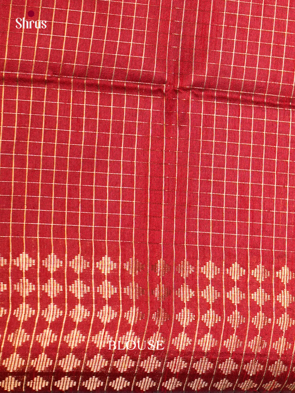 Cream & Red - EBS26209 - Semi Rawsilk Saree - Shop on Shrus.com