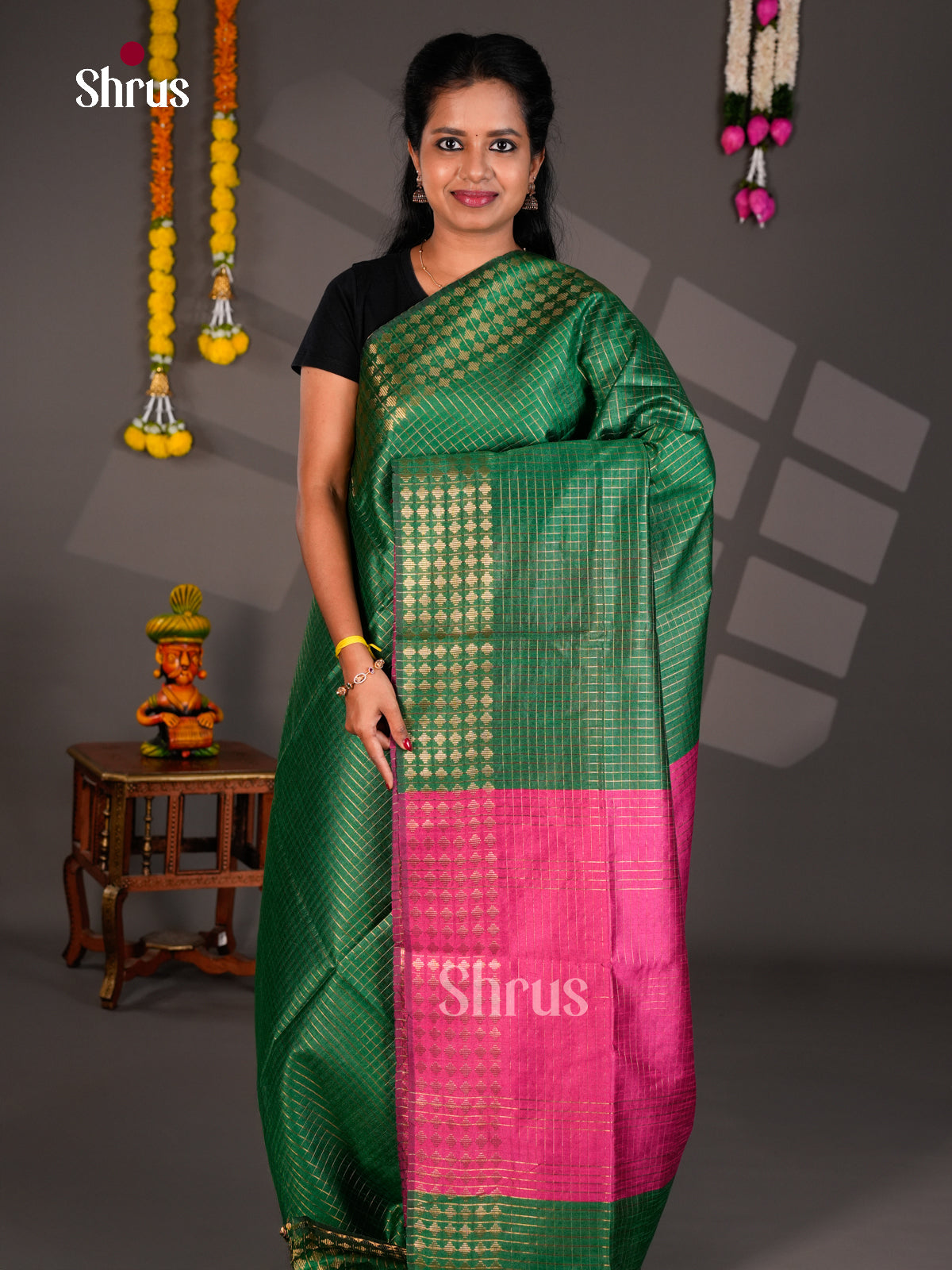 EBS26212 - Semi Rawsilk Saree - Shop on Shrus.com
