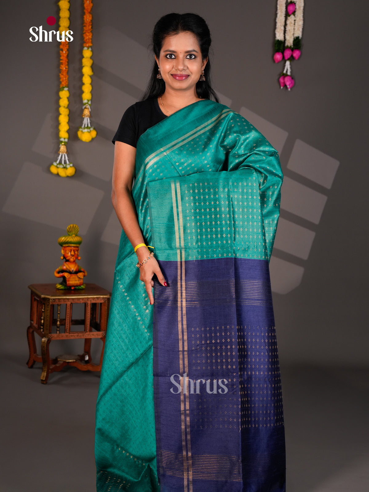 EBS26237 - Semi Rawsilk Saree - Shop on Shrus.com