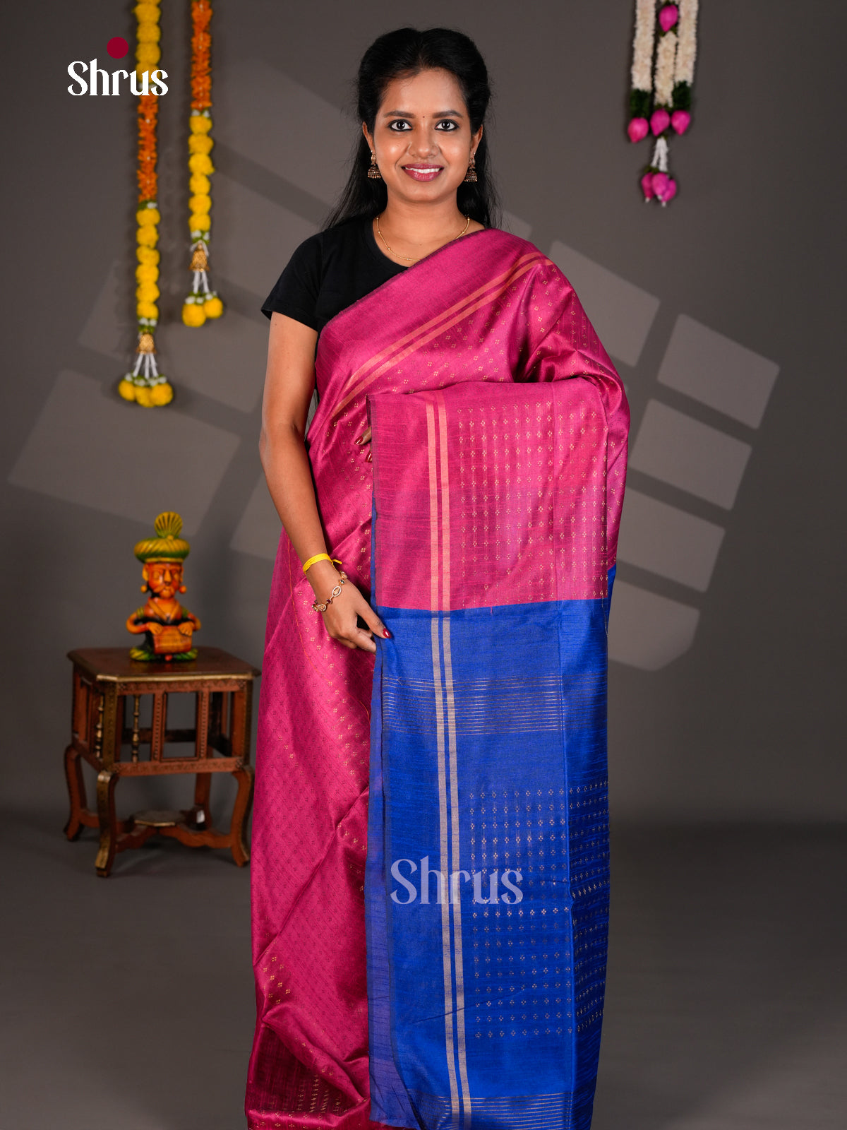 EBS26239 - Semi Rawsilk Saree - Shop on Shrus.com
