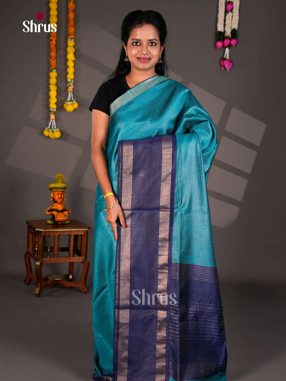 EBS26264 - Semi Rawsilk Saree - Shop on Shrus.com
