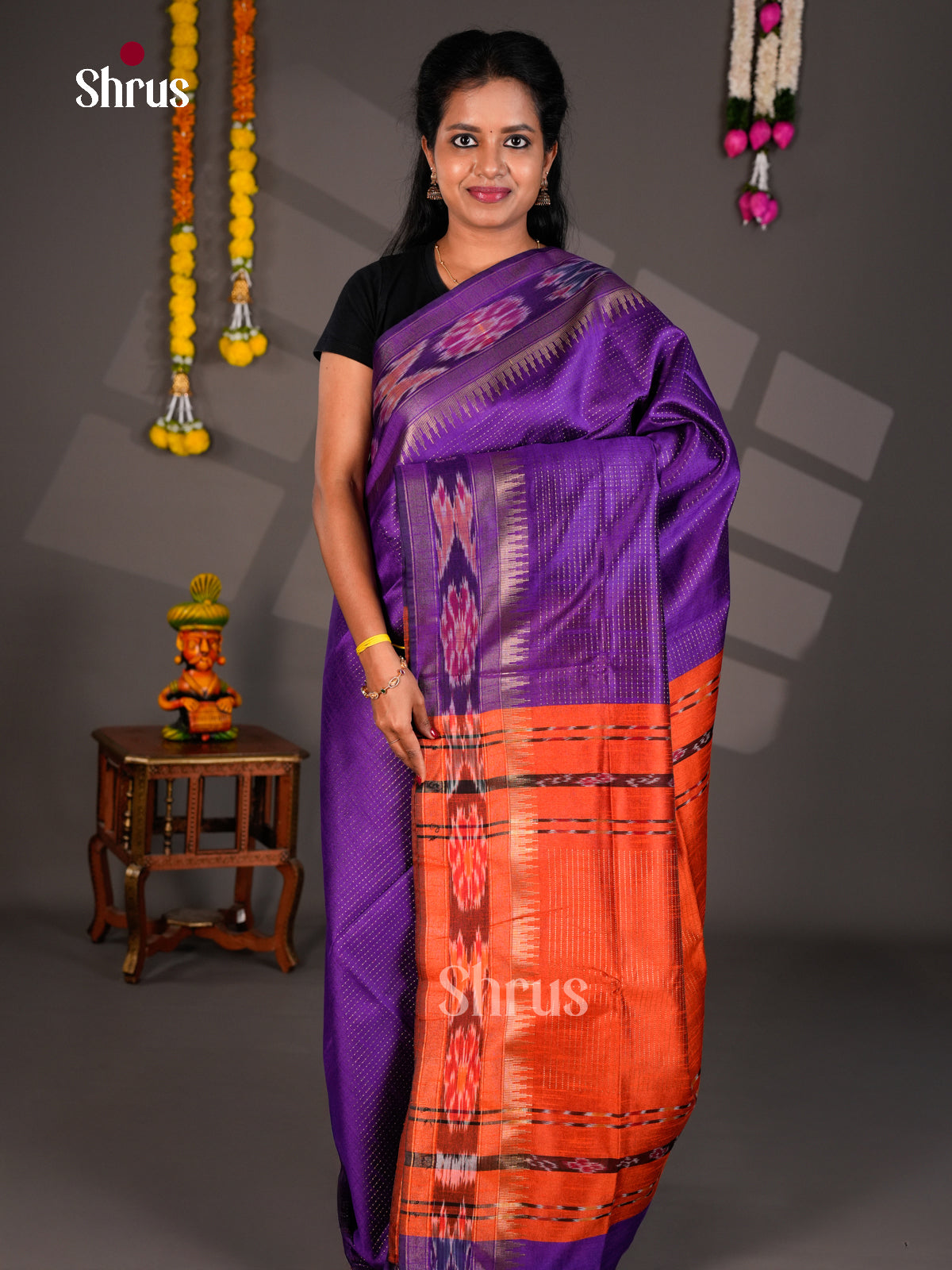 EBS26296 - Semi Rawsilk Saree - Shop on Shrus.com