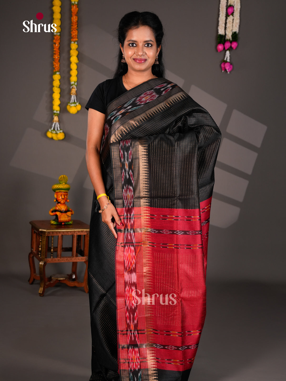 EBS26303 - Semi Rawsilk Saree - Shop on Shrus.com