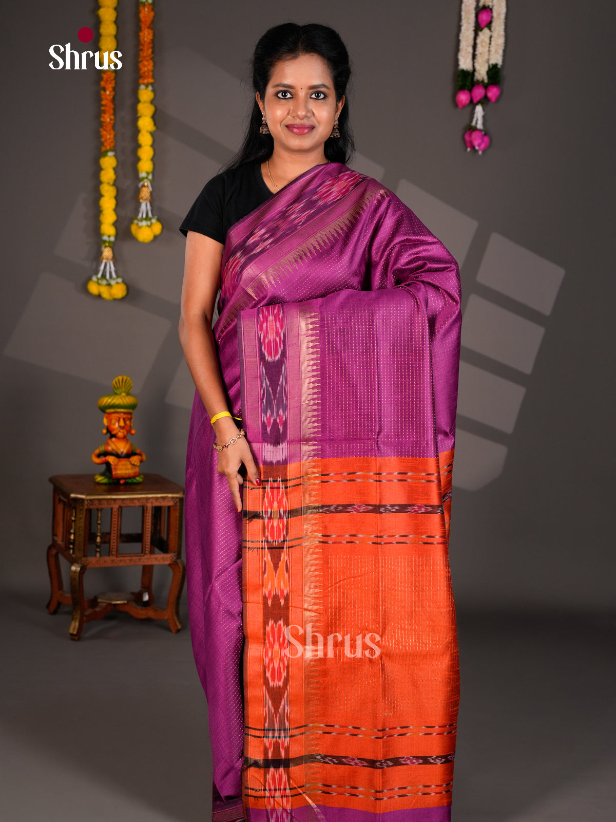 EBS26304 - Semi Rawsilk Saree - Shop on Shrus.com