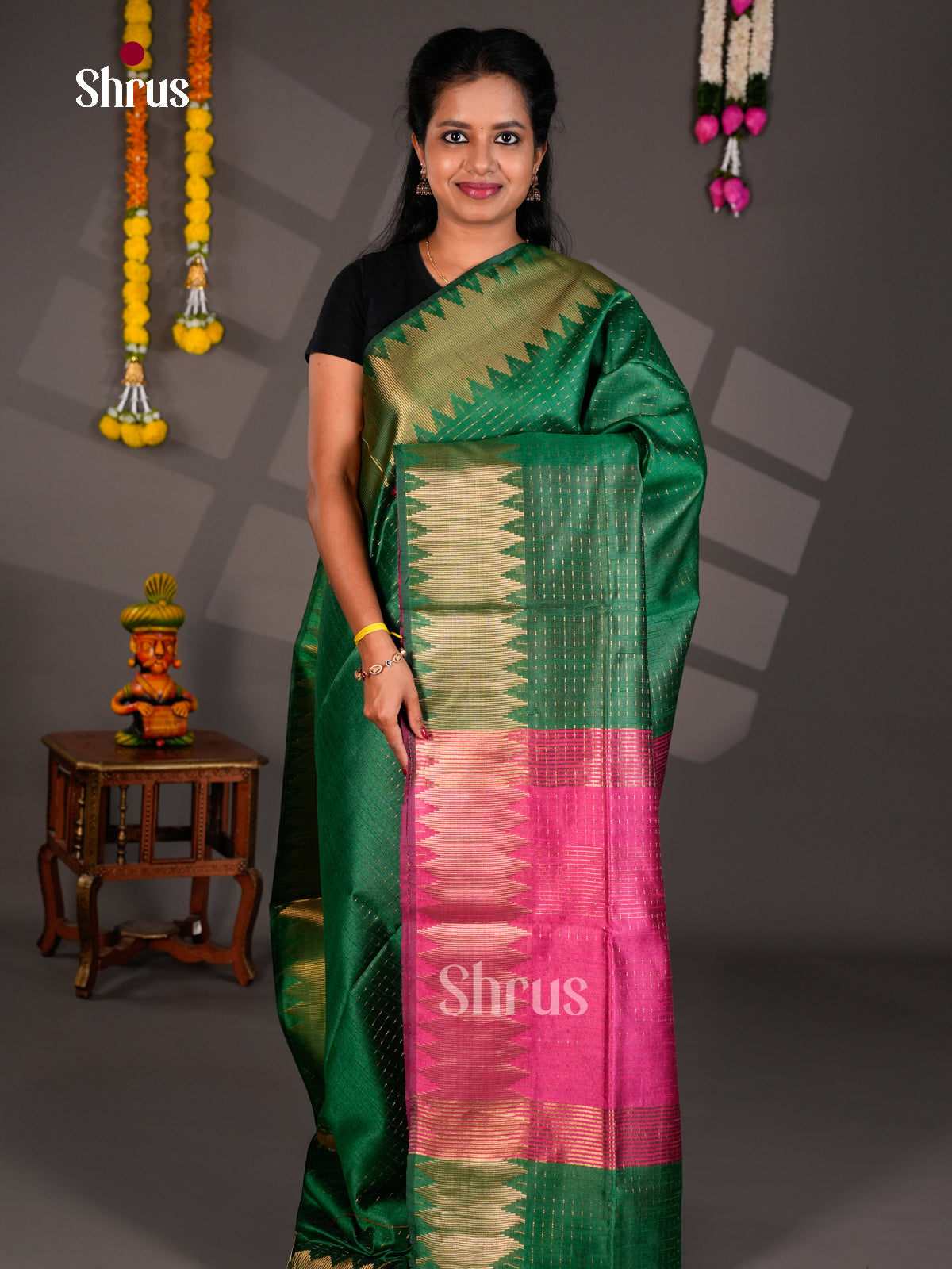 EBS26317 - Semi Rawsilk Saree - Shop on Shrus.com