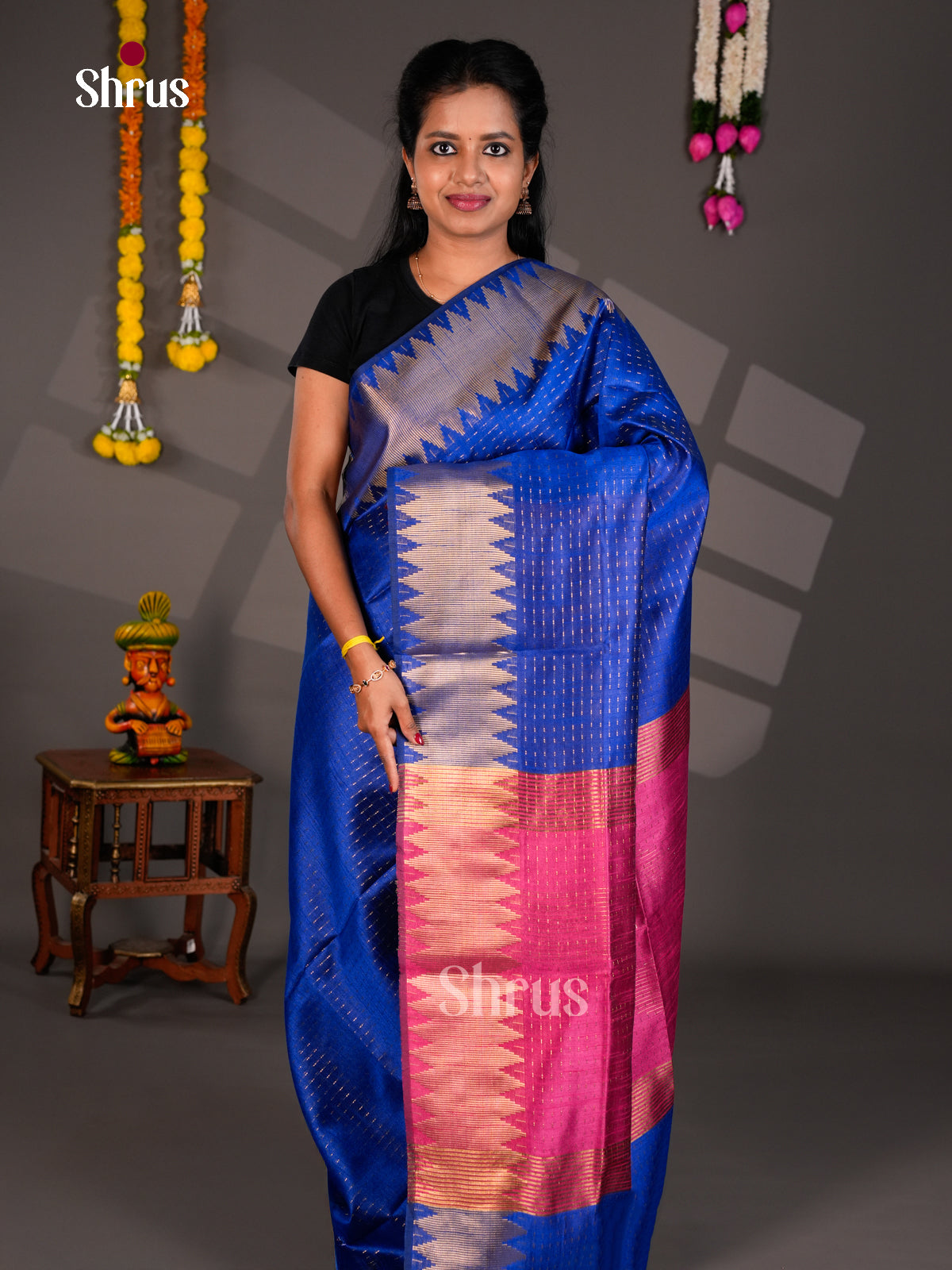 EBS26320 - Semi Rawsilk Saree - Shop on Shrus.com