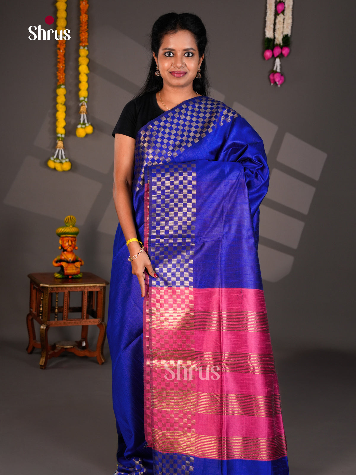 EBS26326 - Semi Rawsilk Saree - Shop on Shrus.com