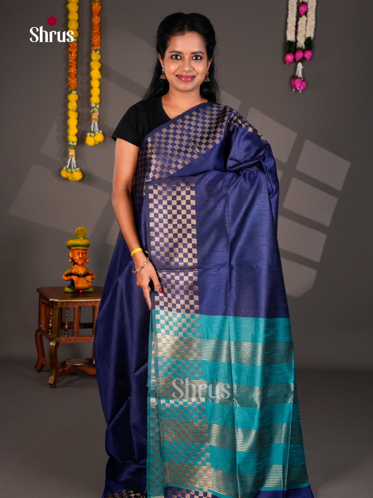 EBS26328 - Semi Rawsilk Saree - Shop on Shrus.com