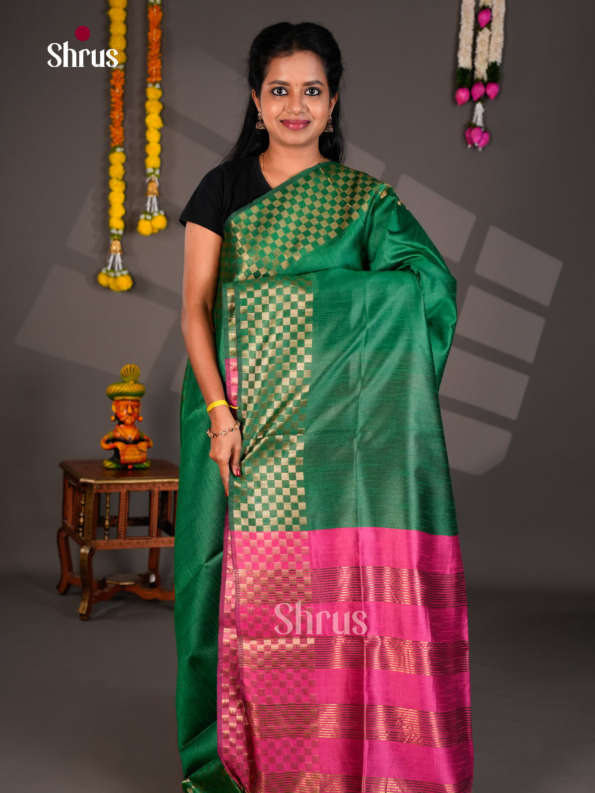 EBS26329 - Semi Rawsilk Saree - Shop on Shrus.com