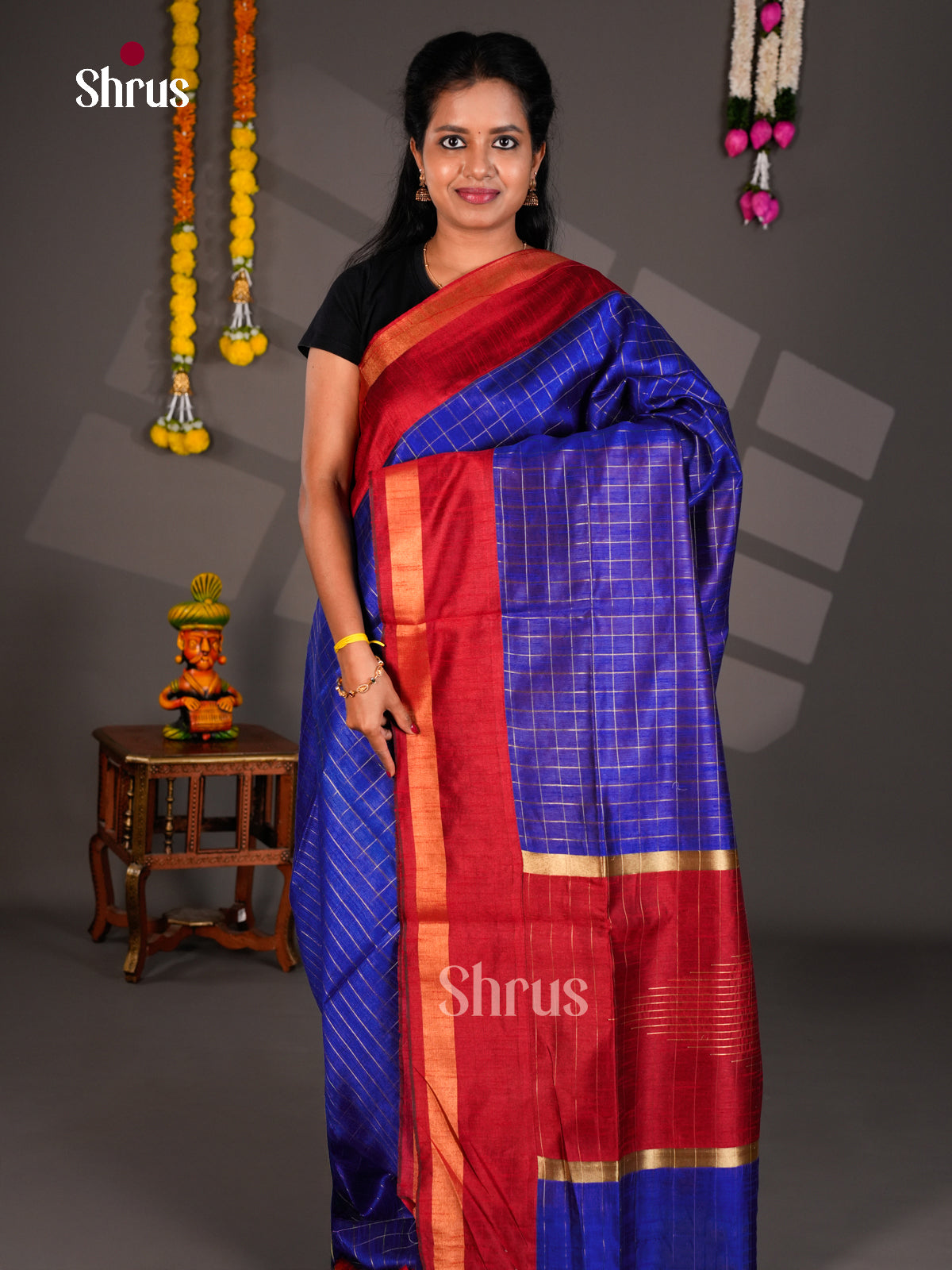 EBS26355 - Semi Rawsilk Saree - Shop on Shrus.com
