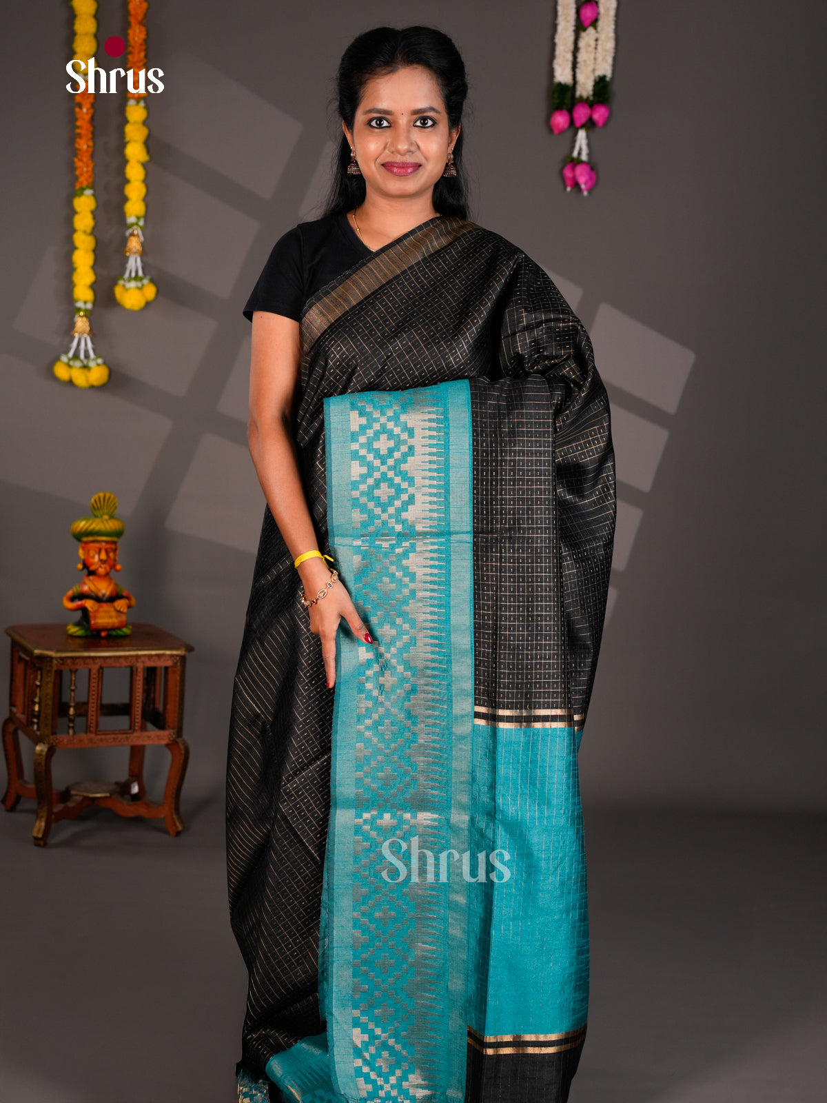 EBS26357 - Semi Rawsilk Saree - Shop on Shrus.com