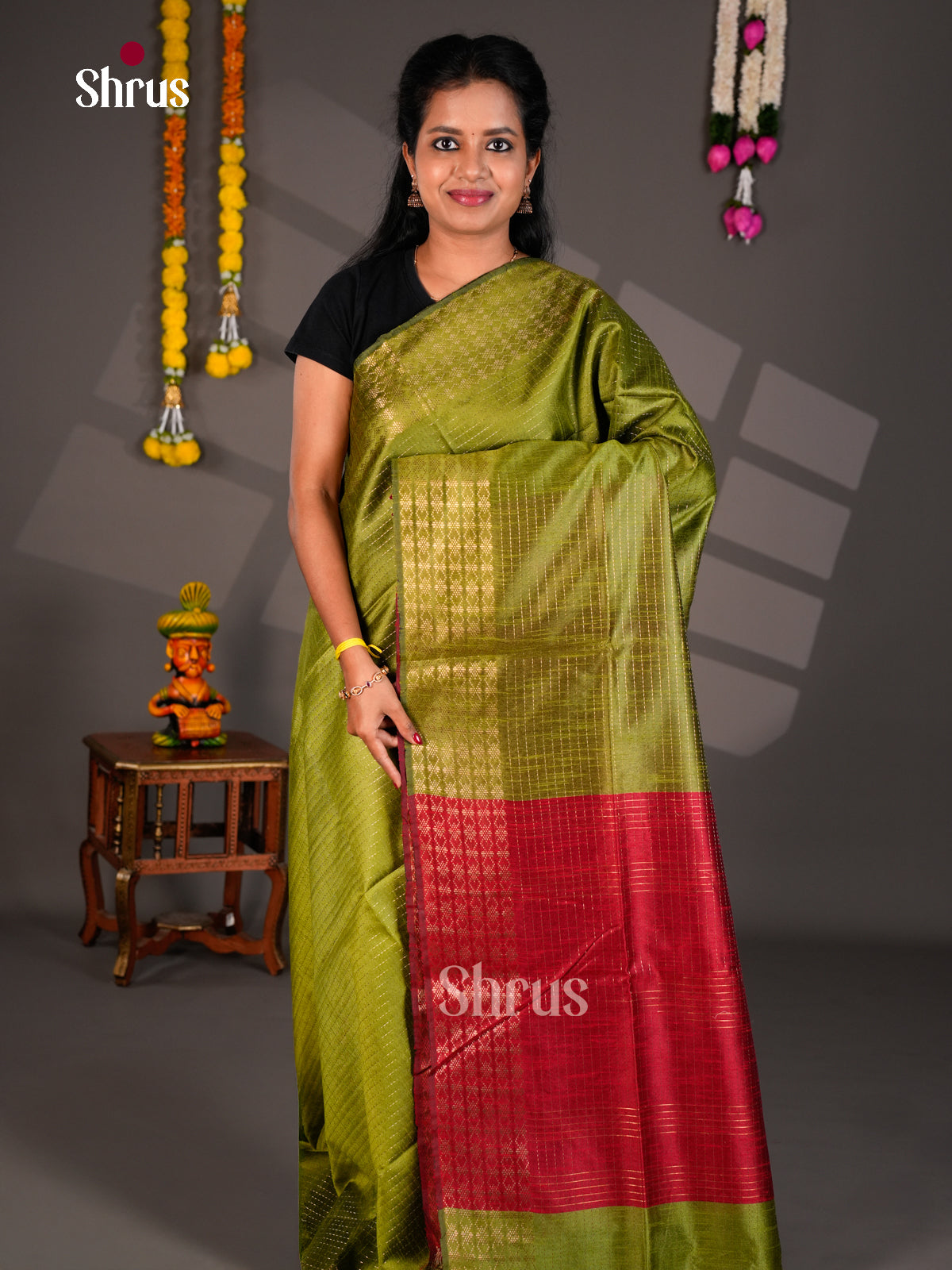 EBS26384 - Semi Rawsilk Saree - Shop on Shrus.com