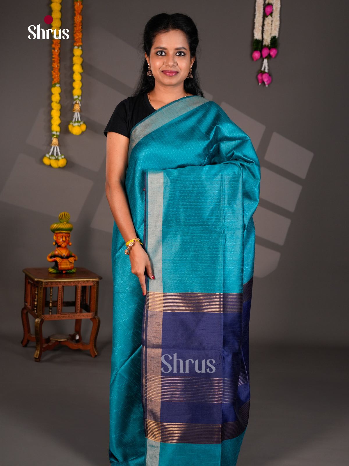 EBS26426 - Semi Rawsilk Saree - Shop on Shrus.com