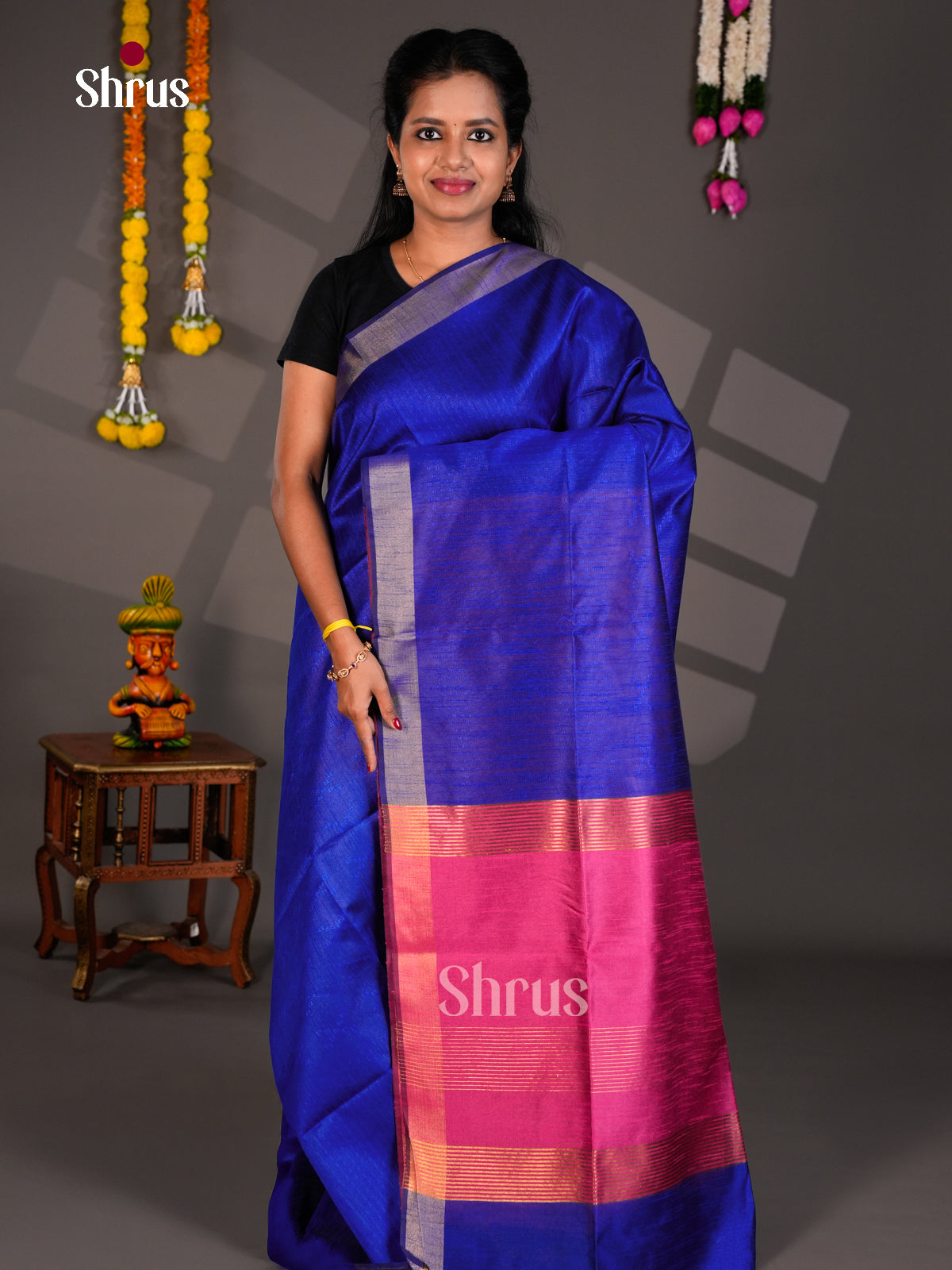 EBS26437 - Semi Rawsilk Saree - Shop on Shrus.com