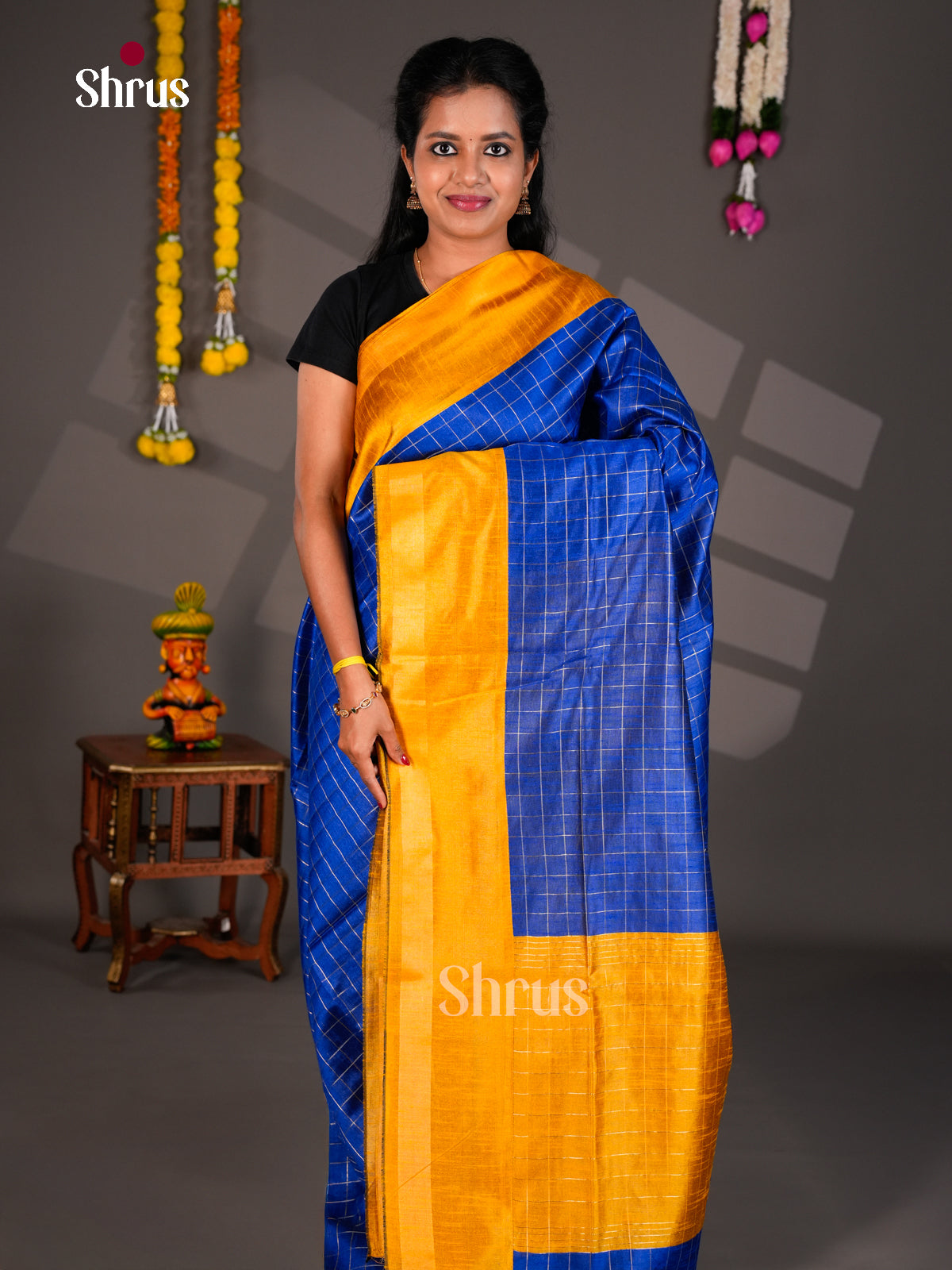 EBS26456 - Semi Rawsilk Saree - Shop on Shrus.com