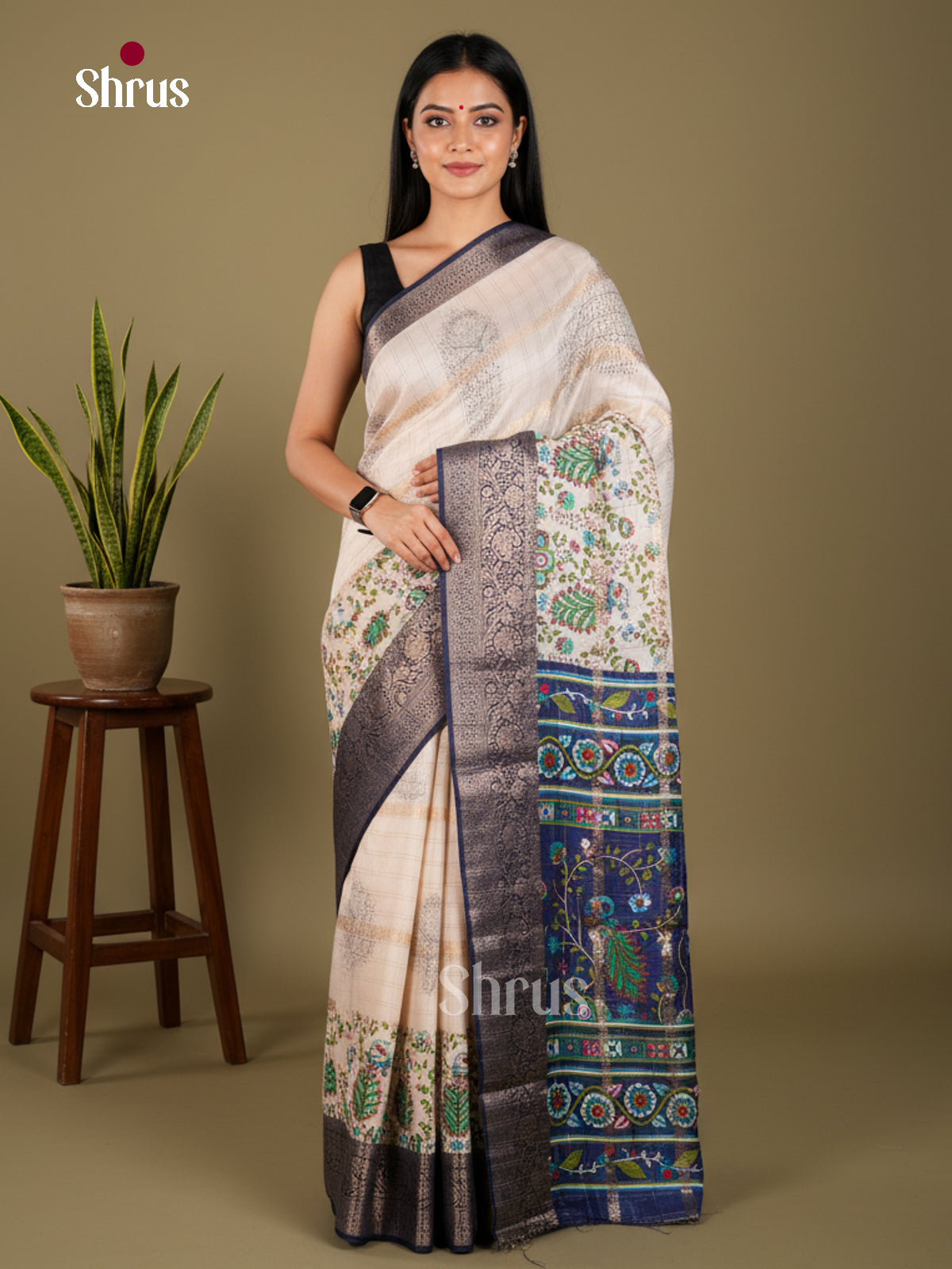 Semi Crepe Saree - EBS27001 - Shop on Shrus.com
