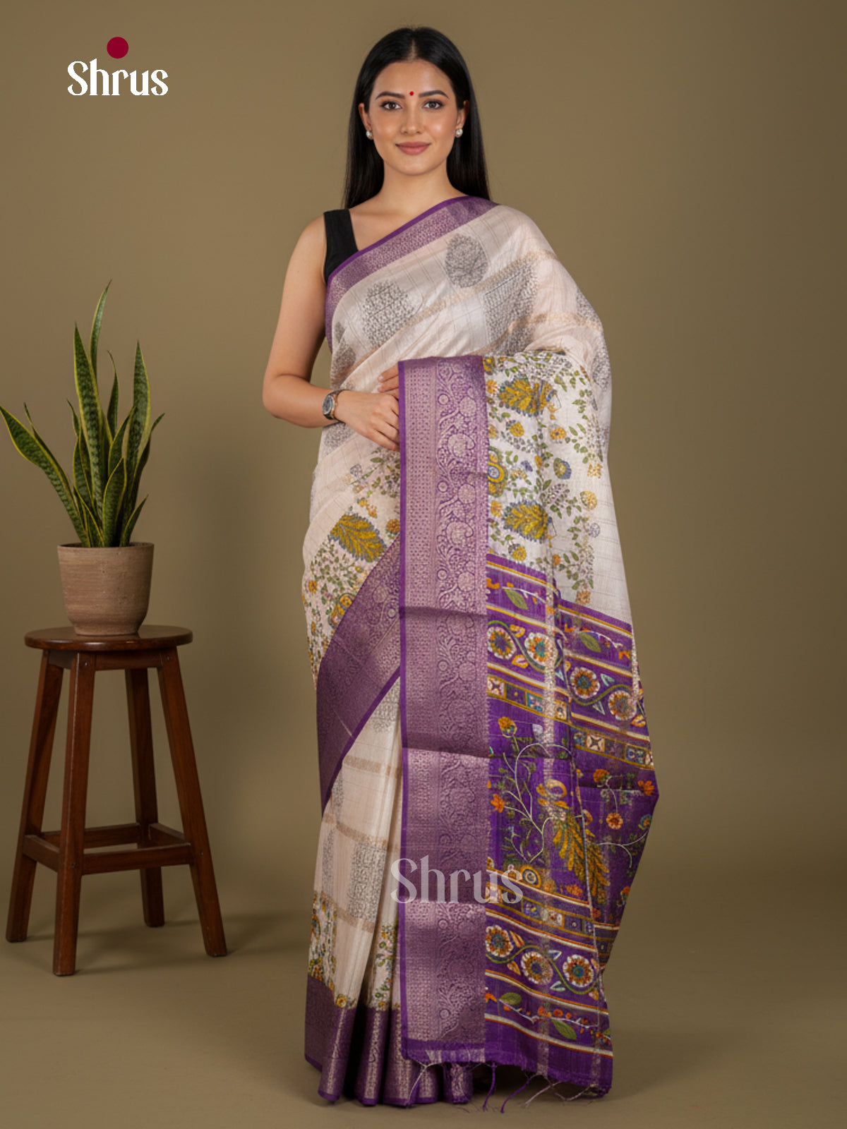 Semi Crepe Saree - EBS27003 - Shop on Shrus.com