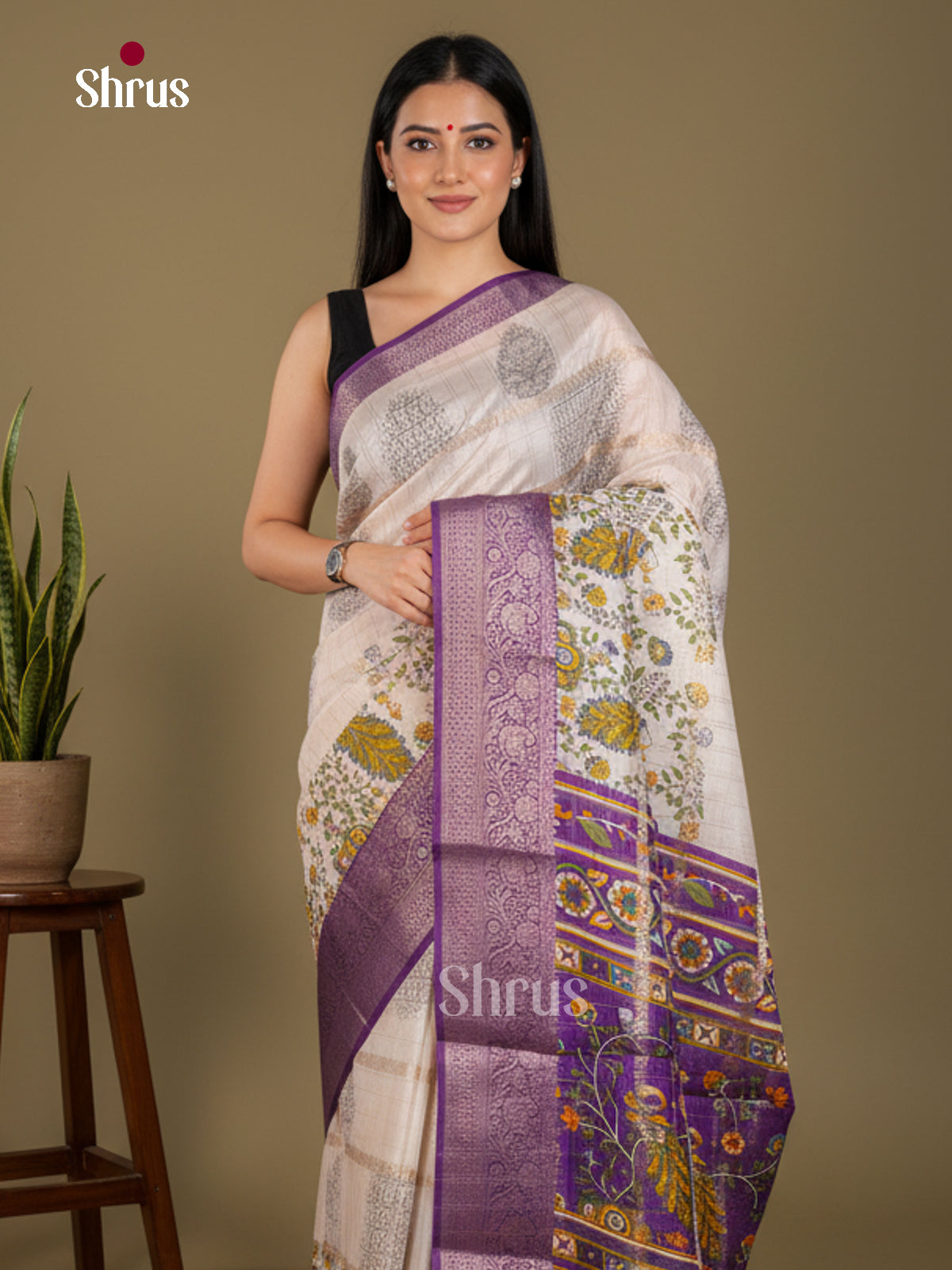 Semi Crepe Saree - EBS27003 - Shop on Shrus.com