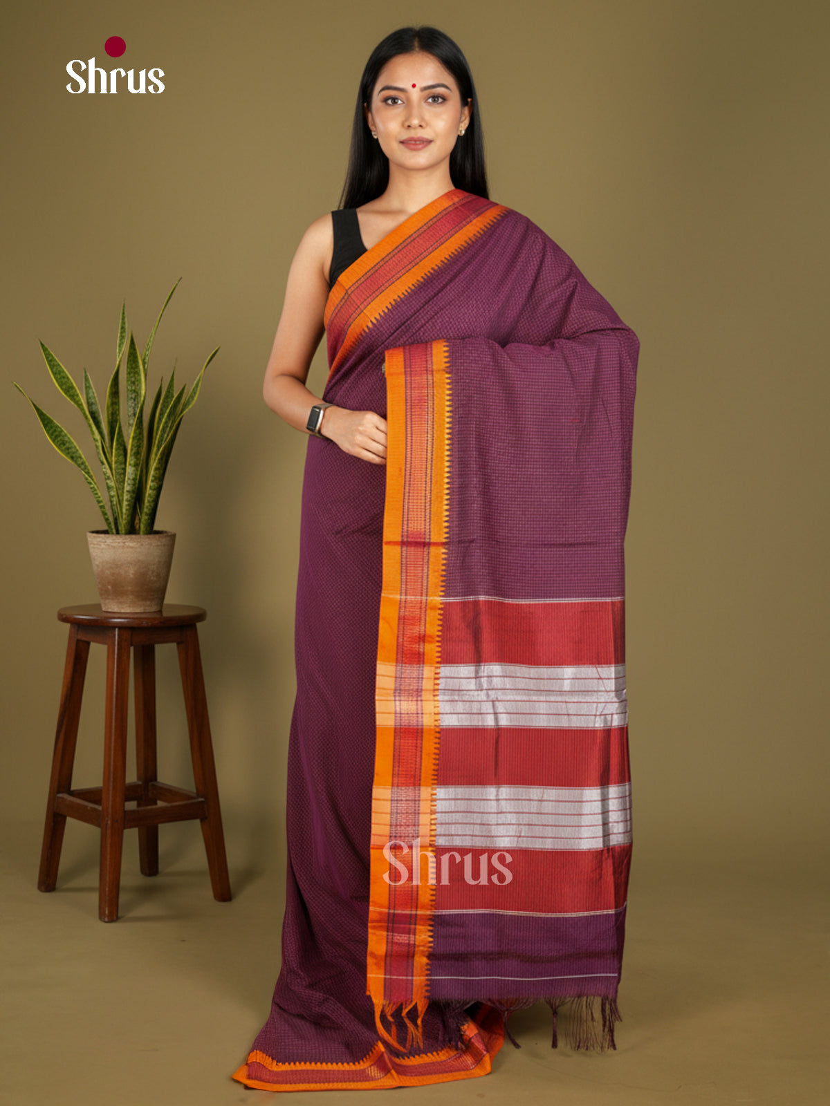 Narayanpet Cotton Saree - EBS28074 - Shop on Shrus.com