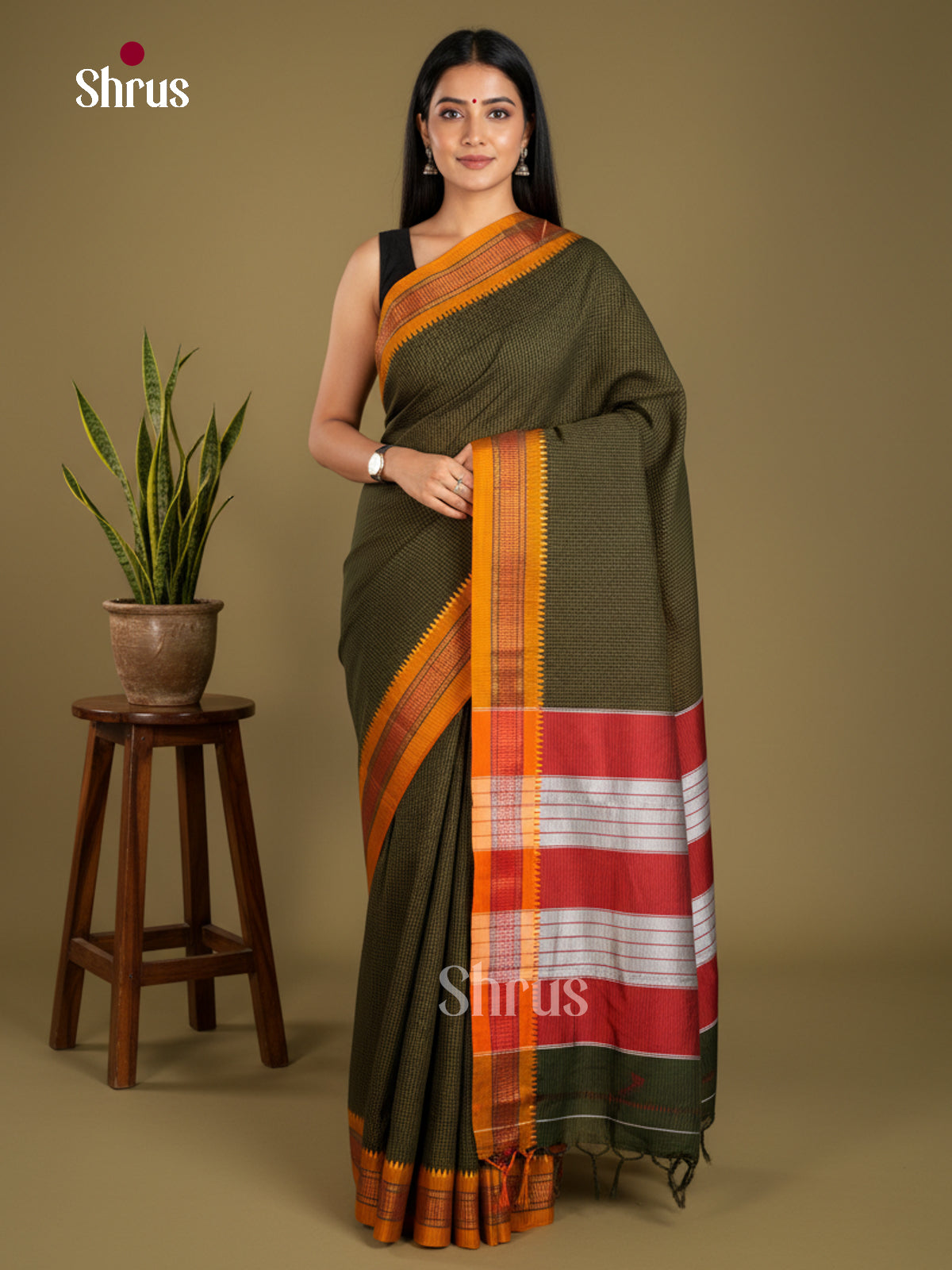 Narayanpet Cotton Saree - EBS28076 - Shop on Shrus.com