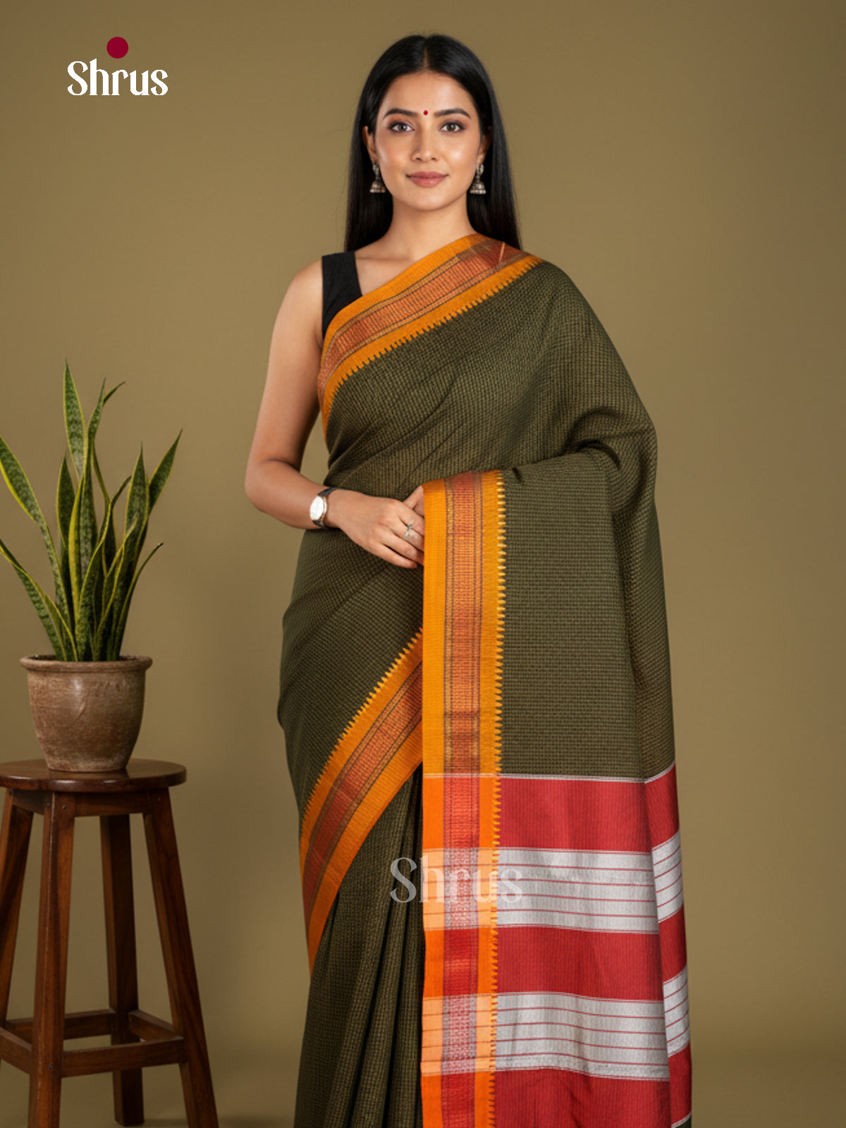 Narayanpet Cotton Saree - EBS28076 - Shop on Shrus.com