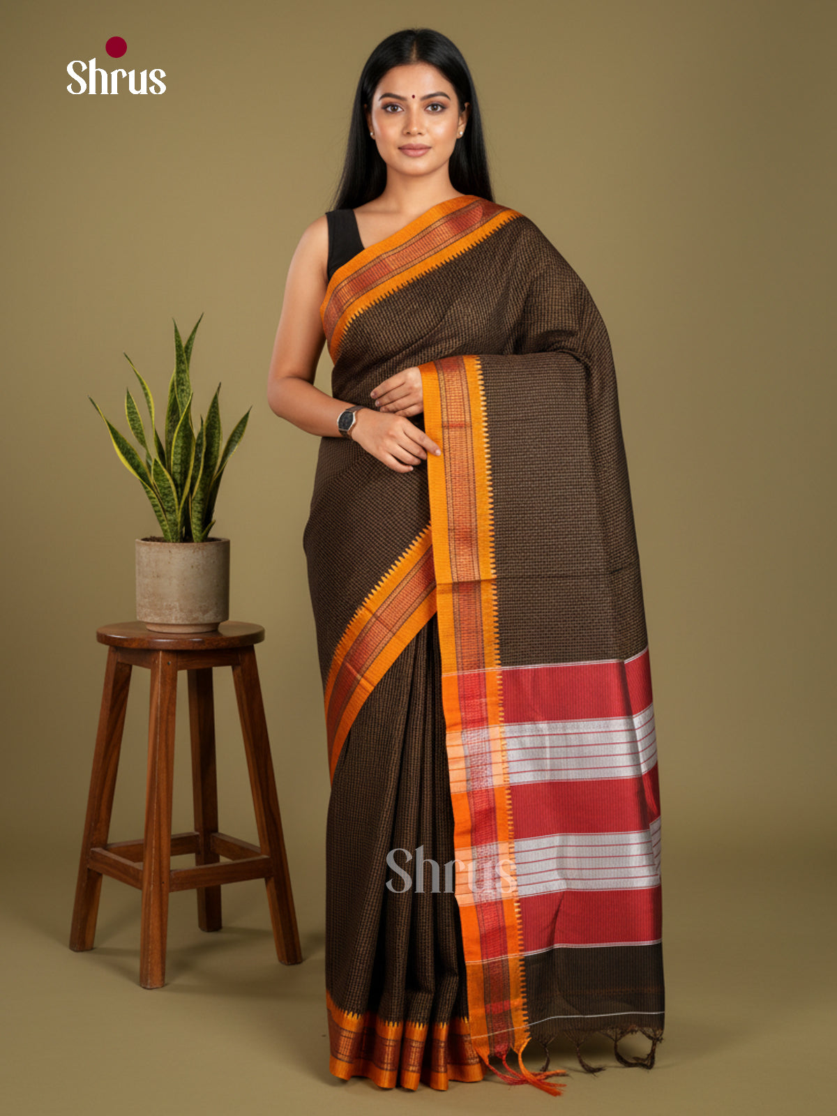 Narayanpet Cotton Saree - EBS28077 - Shop on Shrus.com