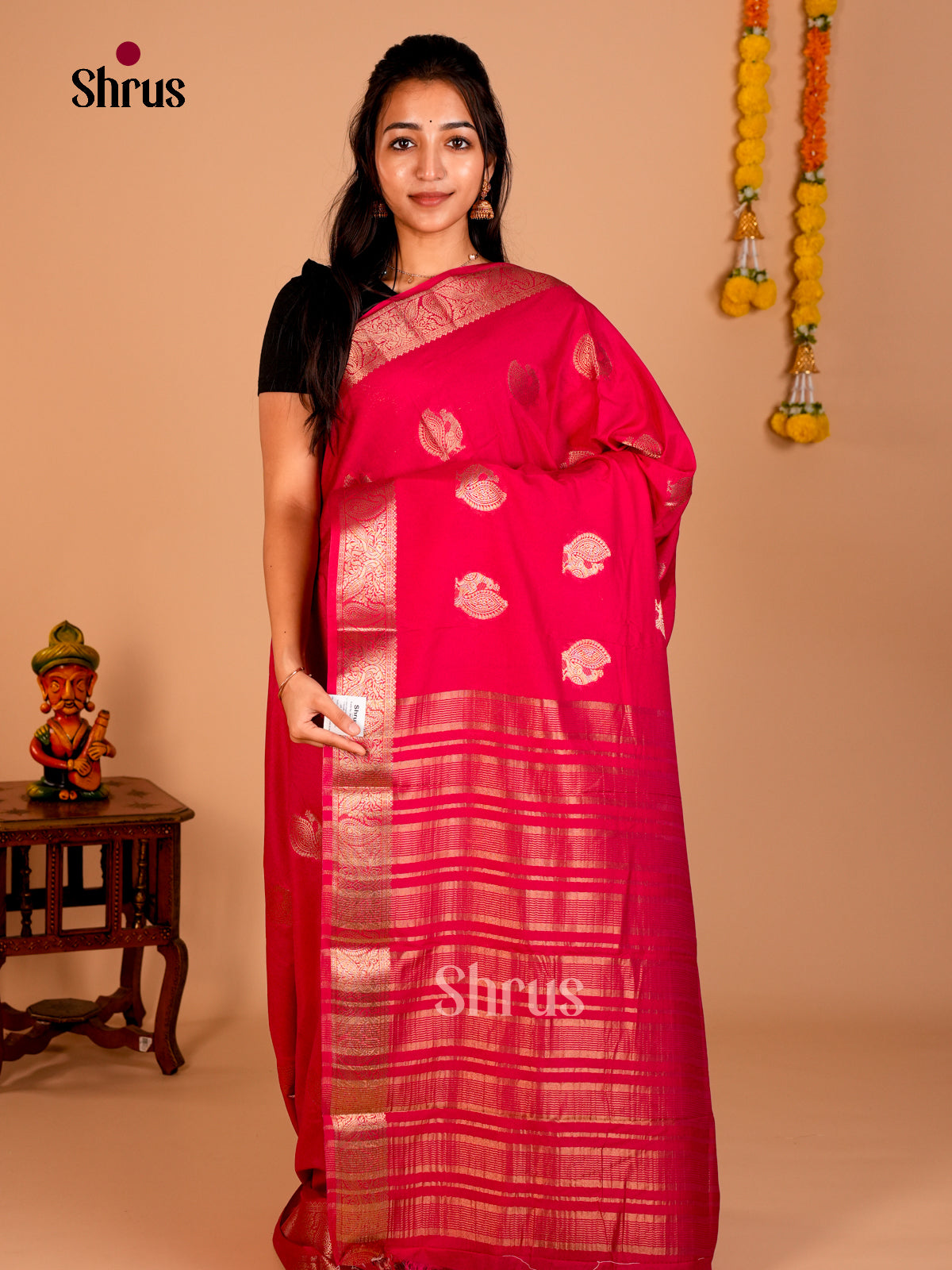 Semi Mysoresilk Saree - EBS28091 - Shop on Shrus.com