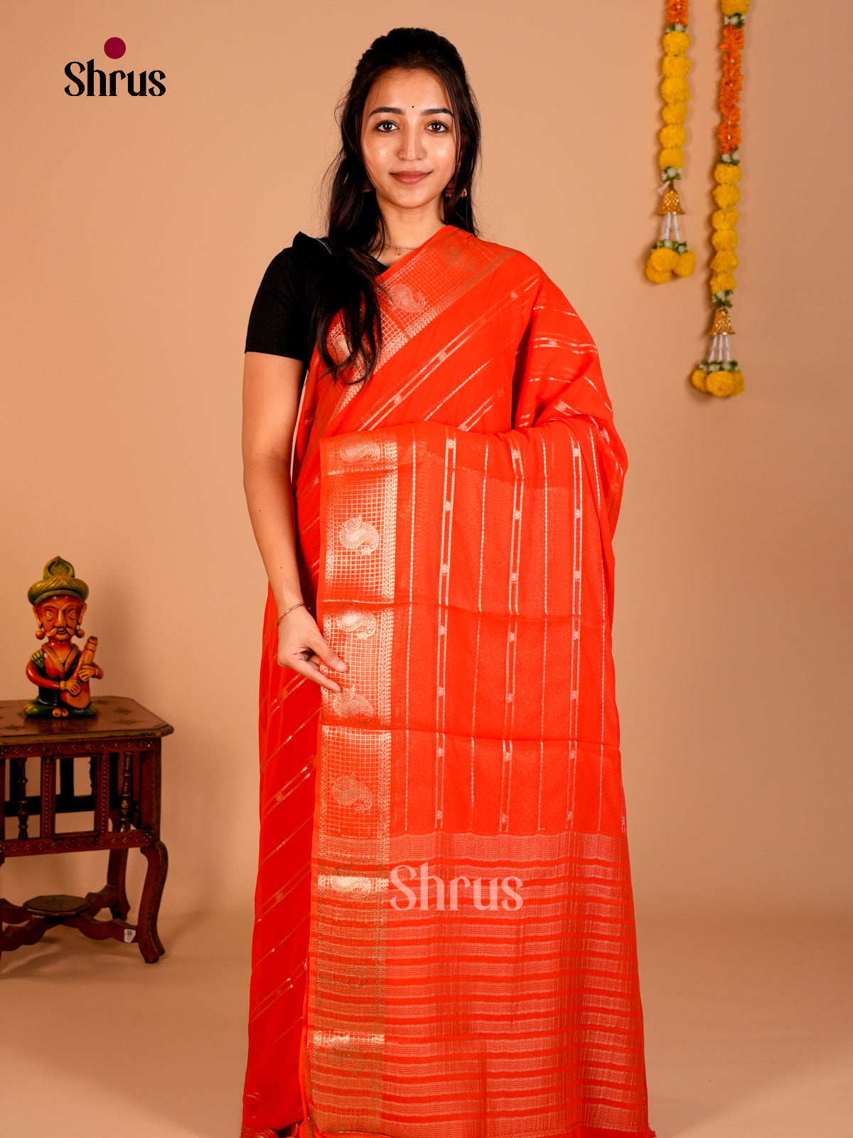 Semi Mysoresilk Saree - EBS28128 - Shop on Shrus.com