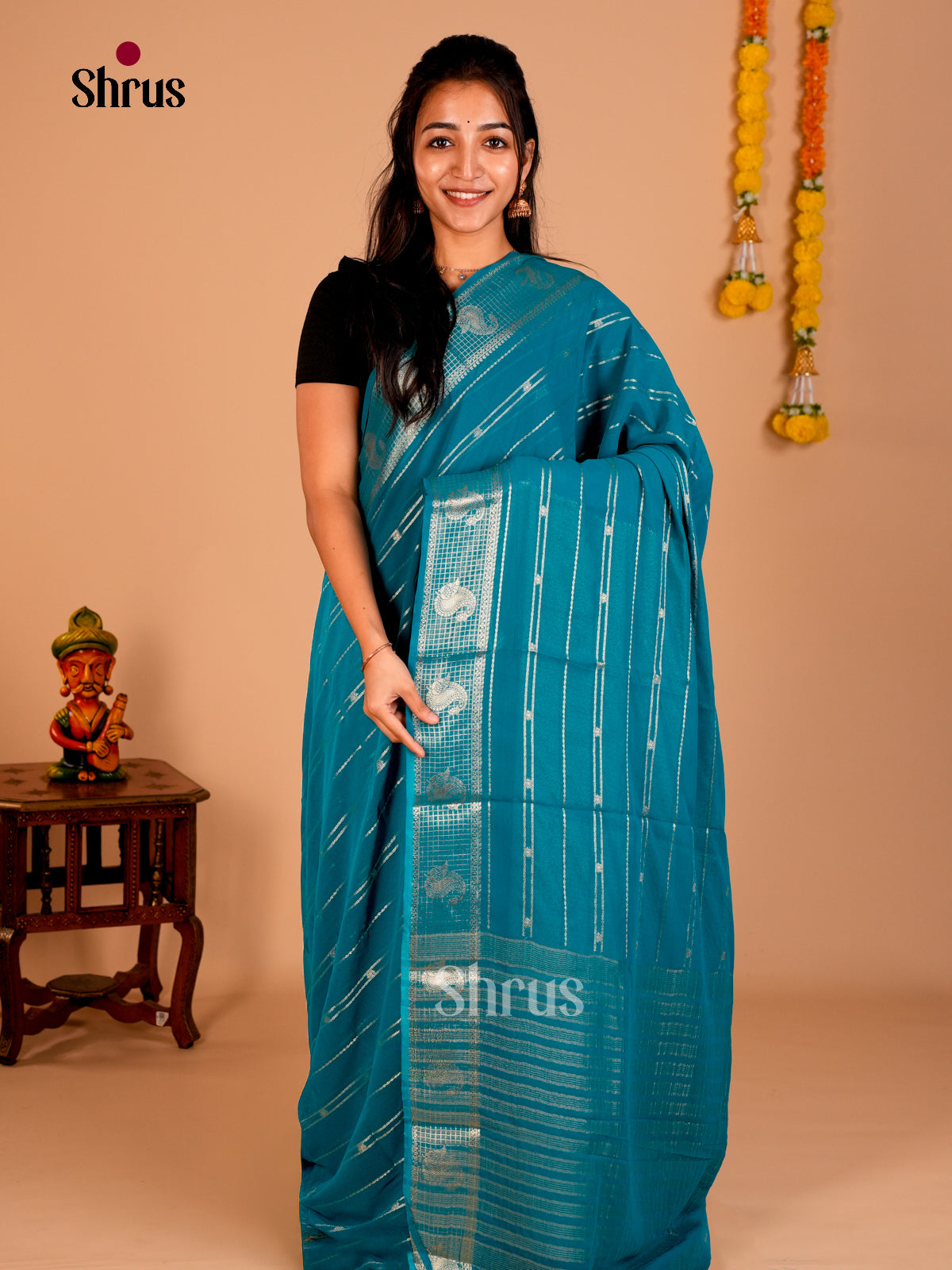 Semi Mysoresilk Saree - EBS28131 - Shop on Shrus.com