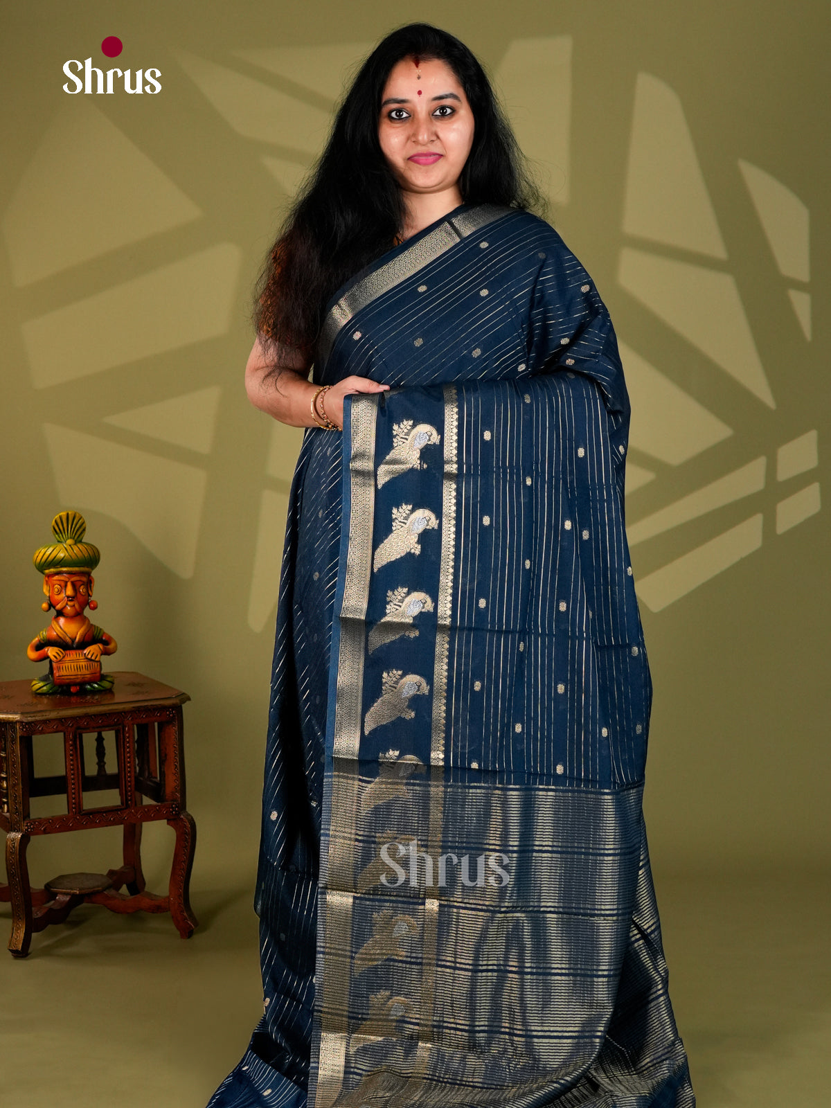 Semi Mysoresilk Saree - EBS28172 - Shop on Shrus.com