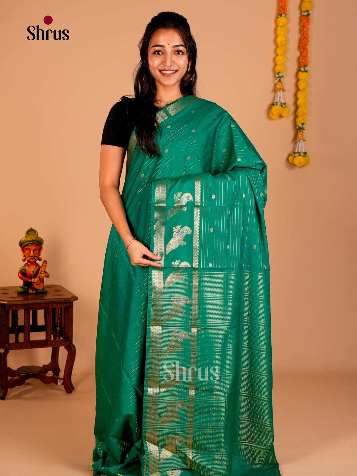 Semi Mysoresilk Saree - EBS28173 - Shop on Shrus.com