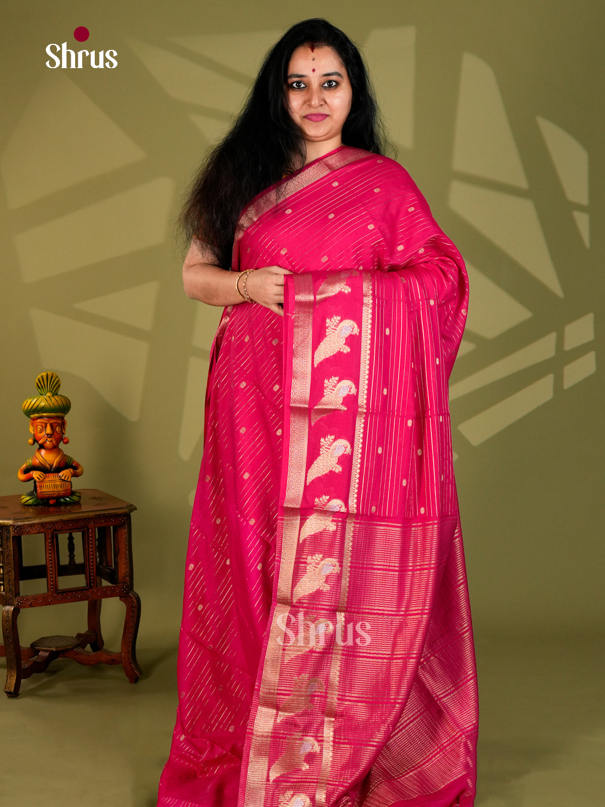 Semi Mysoresilk Saree - EBS28174 - Shop on Shrus.com
