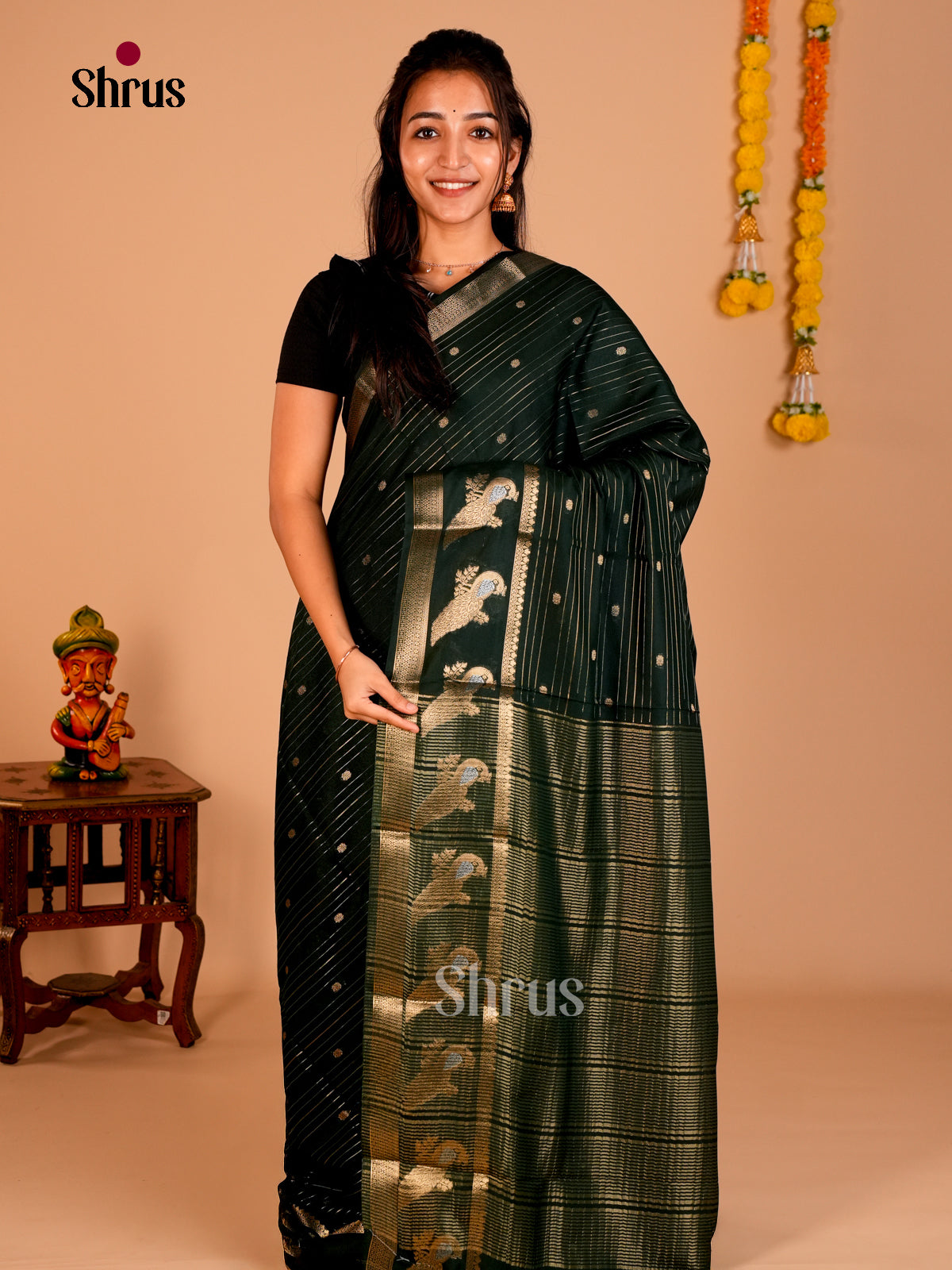 Semi Mysoresilk Saree - EBS28176 - Shop on Shrus.com