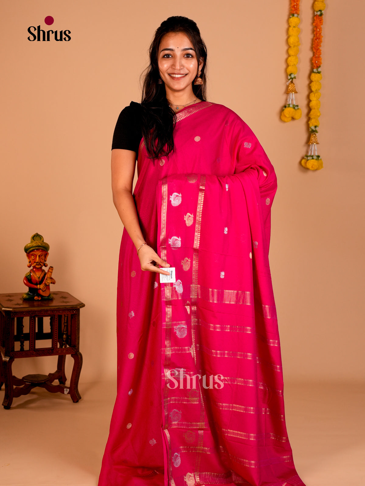 Semi Mysoresilk Saree - EBS28205 - Shop on Shrus.com