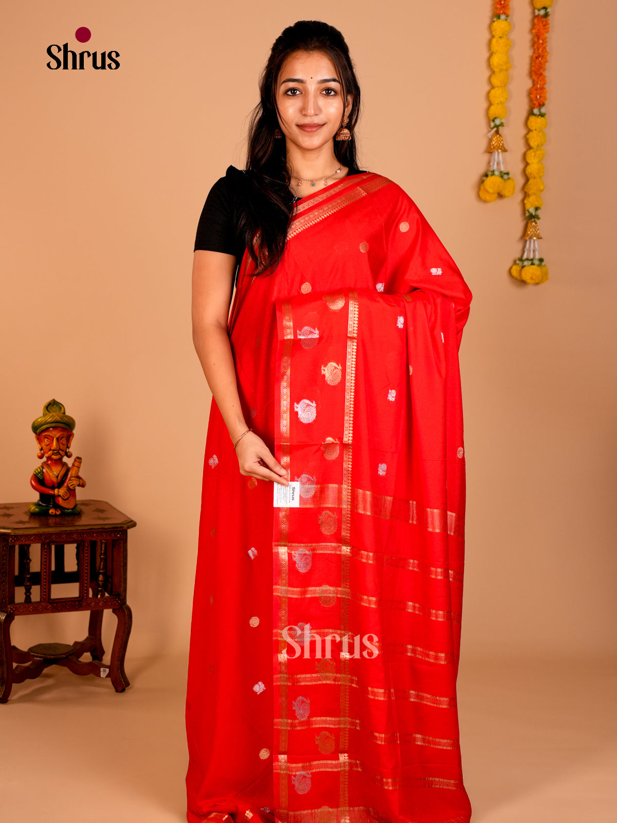 Semi Mysoresilk Saree - EBS28207 - Shop on Shrus.com