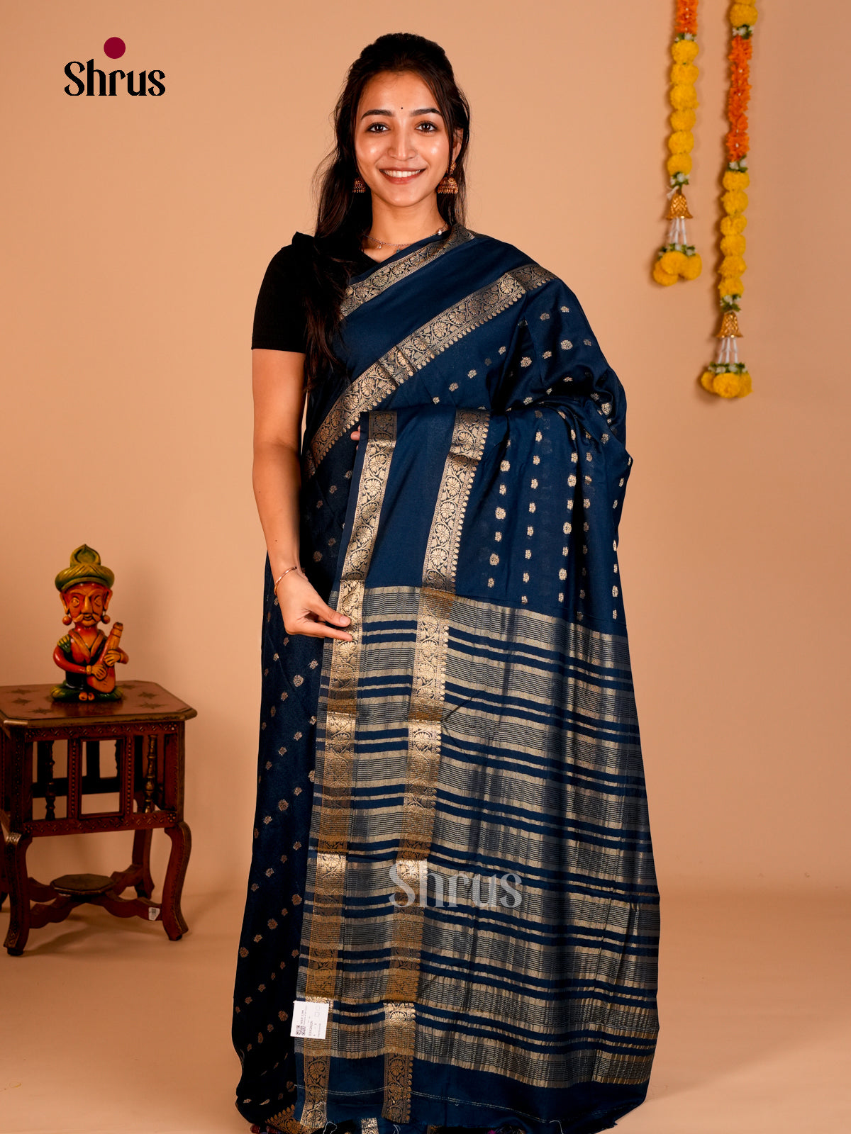 Semi Mysoresilk Saree - EBS28226 - Shop on Shrus.com