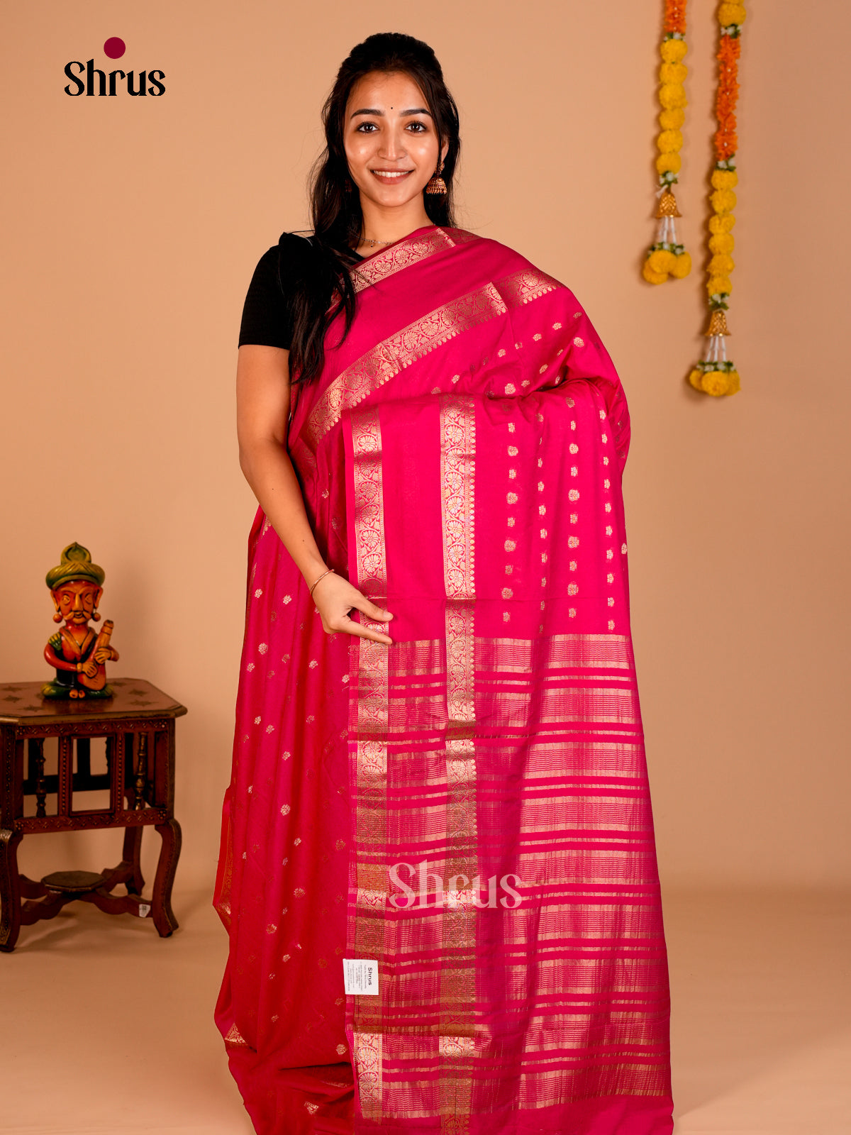 Semi Mysoresilk Saree - EBS28228 - Shop on Shrus.com