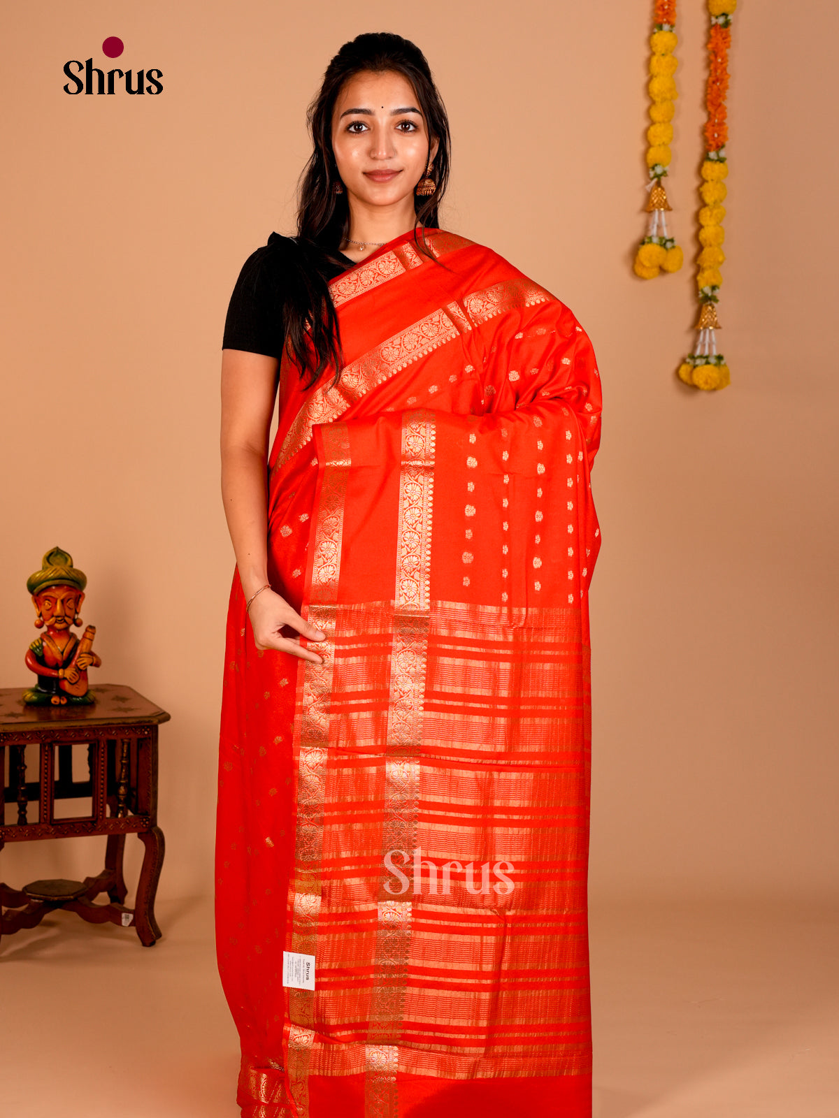 Semi Mysoresilk Saree - EBS28231 - Shop on Shrus.com