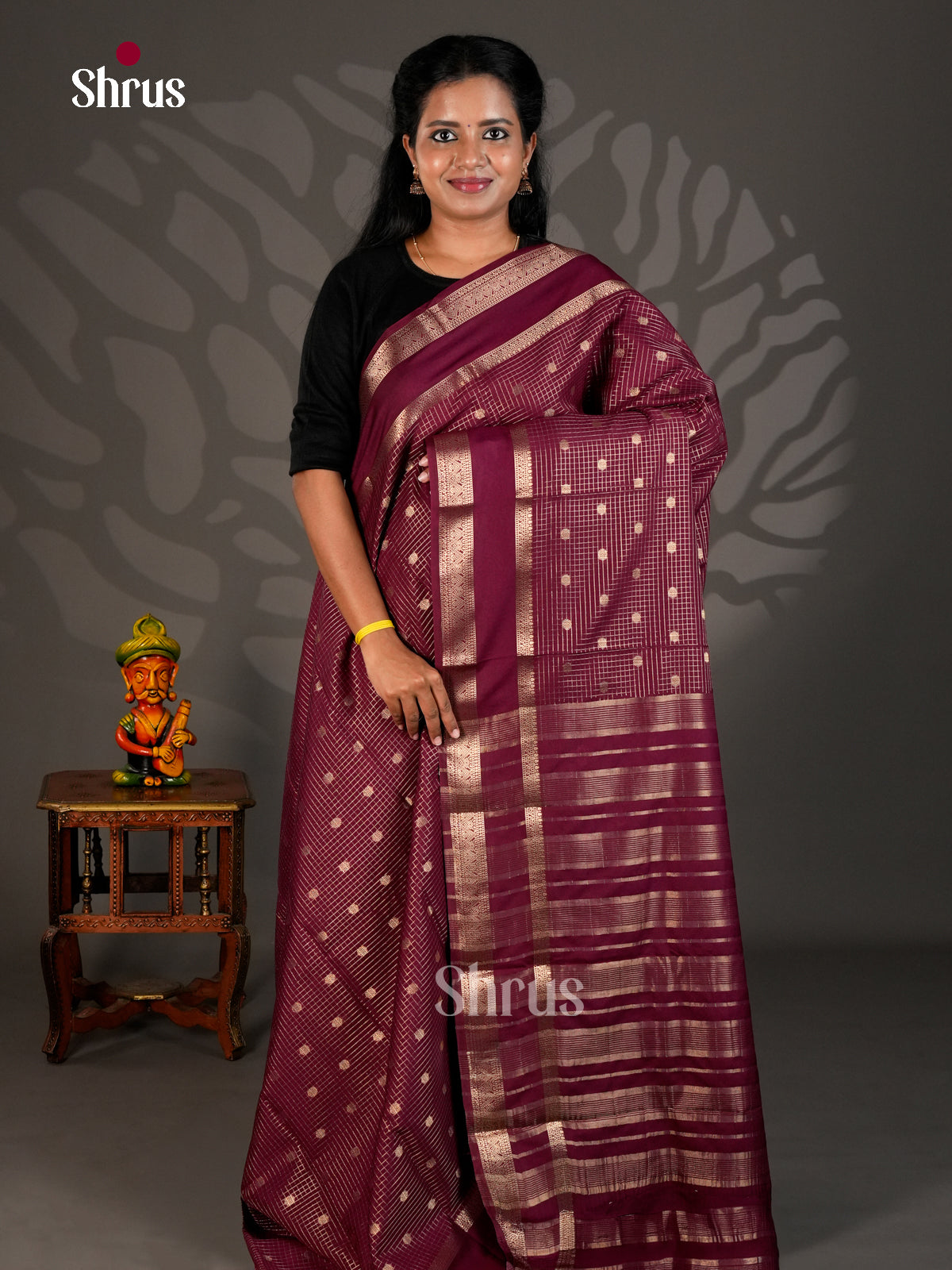 Semi Chiniya Saree - EBS28236 - Shop on Shrus.com