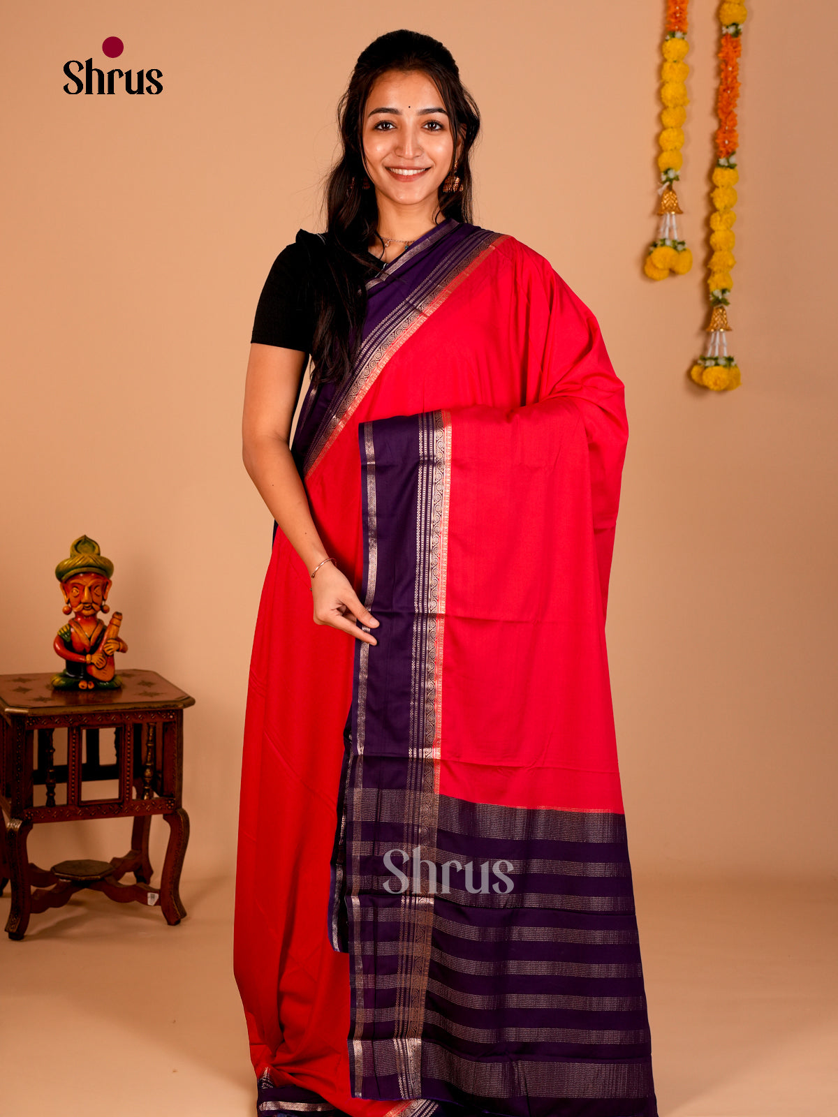Semi Mysoresilk Saree - ECS02003 - Shop on Shrus.com