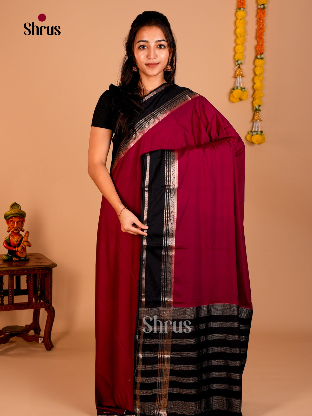 Semi Mysoresilk Saree - ECS02006 - Shop on Shrus.com