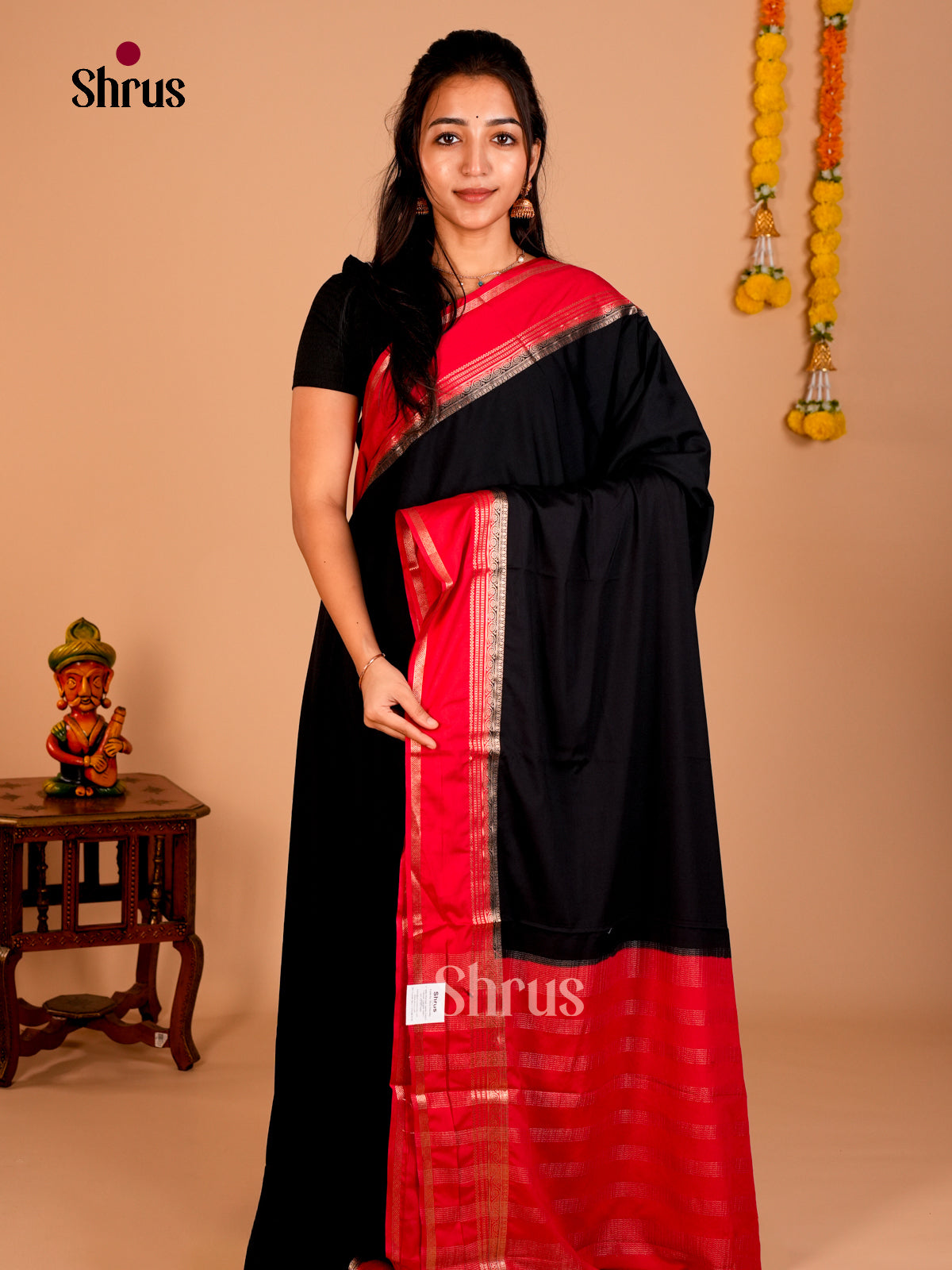 Semi Mysoresilk Saree - ECS02008 - Shop on Shrus.com